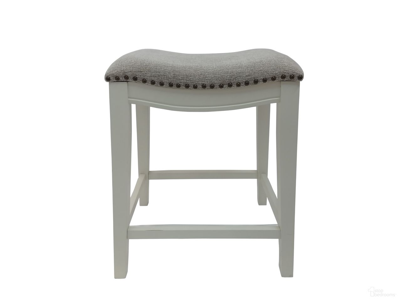 The appearance of Sawyer 25 Inch Saddle Counter Stool - Set of 2 In Missouri White and Fawn Chenille Upholstery designed by Carolina Living in the traditional interior design. This missouri white and fawn chenille piece of furniture was selected by 1StopBedrooms from Sawyer Collection to add a touch of cosiness and style into your home. Sku: BS-1824-UN-MWFC. Material: Polyester.