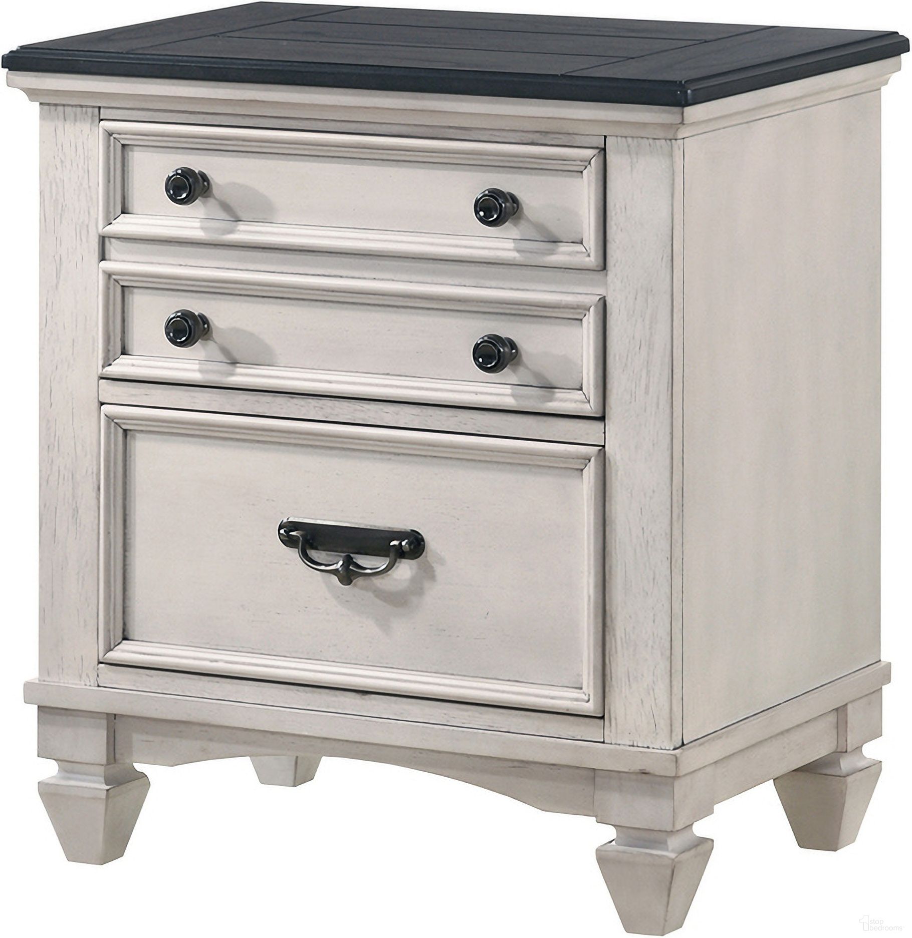 The appearance of Sawyer Night Stand In Antique White designed by Crown Mark in the transitional interior design. This antique white piece of furniture was selected by 1StopBedrooms from Sawyer Collection to add a touch of cosiness and style into your home. Sku: B9100-2N. Material: MDF.