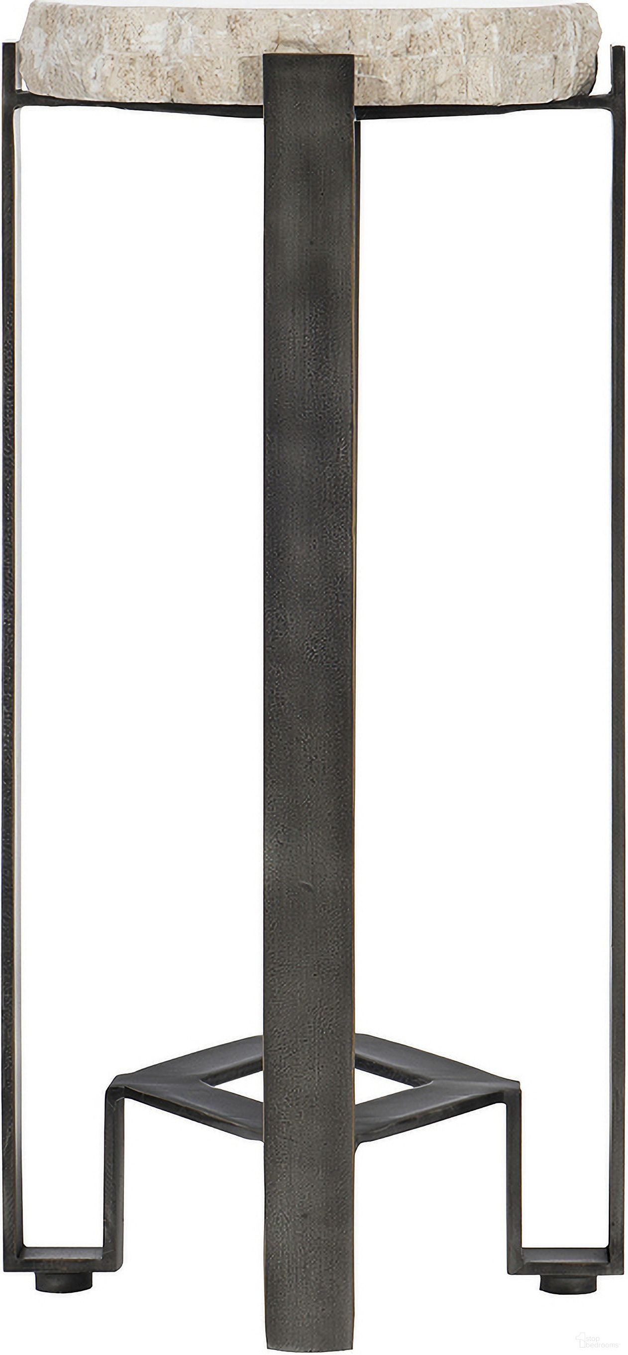 The appearance of Sayers Accent Table designed by Bernhardt in the transitional interior design. This white travertine/bronze piece of furniture  was selected by 1StopBedrooms from Sayers Collection to add a touch of cosiness and style into your home. Sku: 414112. Material: Steel.
