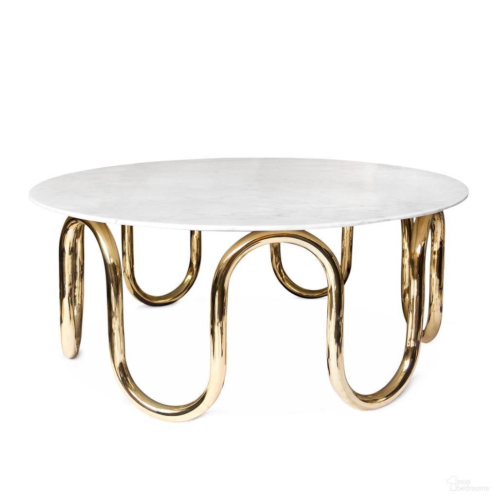 The appearance of Scalinatella Cocktail Table In White Marble and Polished Brass designed by Jonathan Adler in the modern / contemporary interior design. This white marble and polished brass piece of furniture was selected by 1StopBedrooms from Scalinatella Collection to add a touch of cosiness and style into your home. Sku: 18614. Material: Marble.