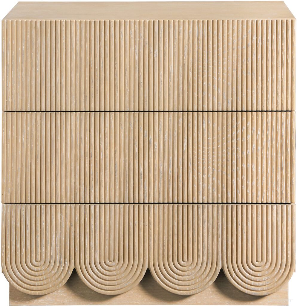 The appearance of Scallop Night Stand In Natural and Natural designed by Meridian in the modern / contemporary interior design. This natural and natural piece of furniture was selected by 1StopBedrooms from Scallop Collection to add a touch of cosiness and style into your home. Sku: 334Natural-NS. Material: Oak Veneer.