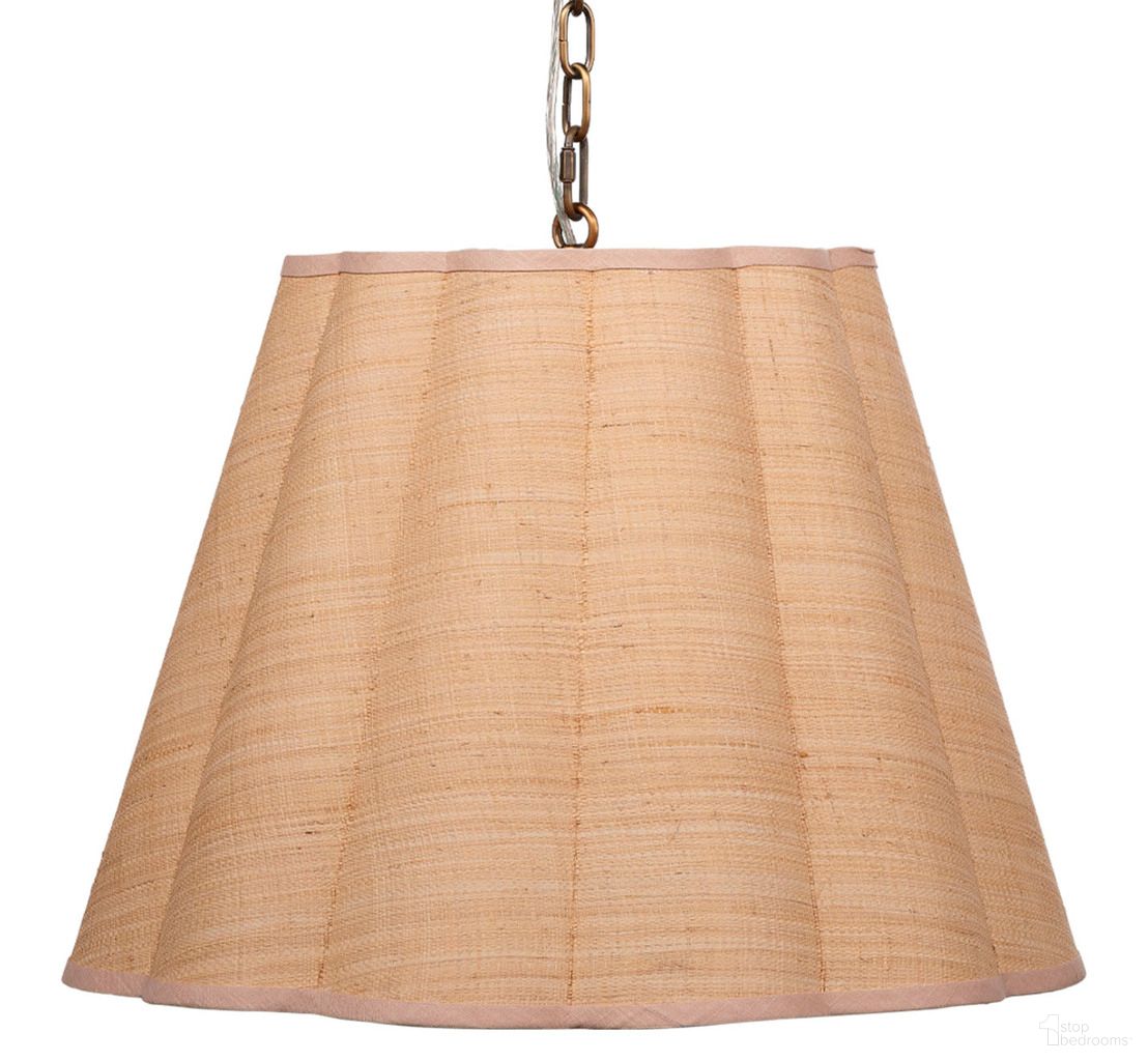 The appearance of Scalloped 1-Light Pendant In Raffia designed by Jamie Young Company in the coastal interior design. This raffia piece of furniture was selected by 1StopBedrooms from Scalloped Collection to add a touch of cosiness and style into your home. Sku: 5SCAL-PERA. Material: Raffia.