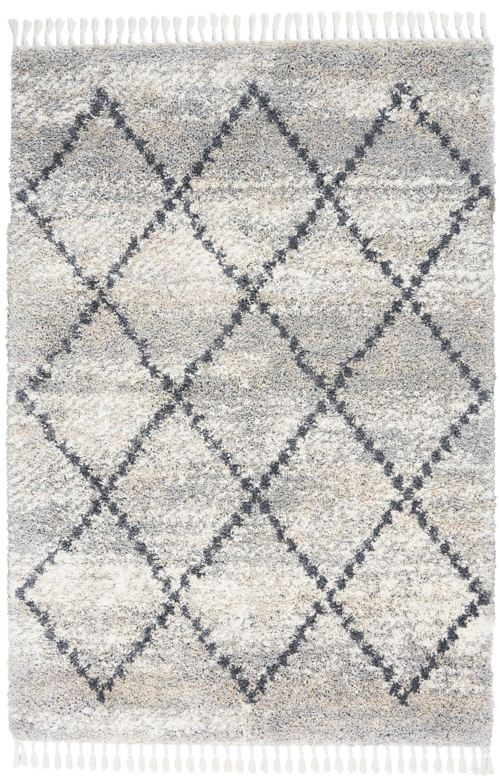 Scandinavian Shag Silver Grey 5'3" x 7'9" Area Rug