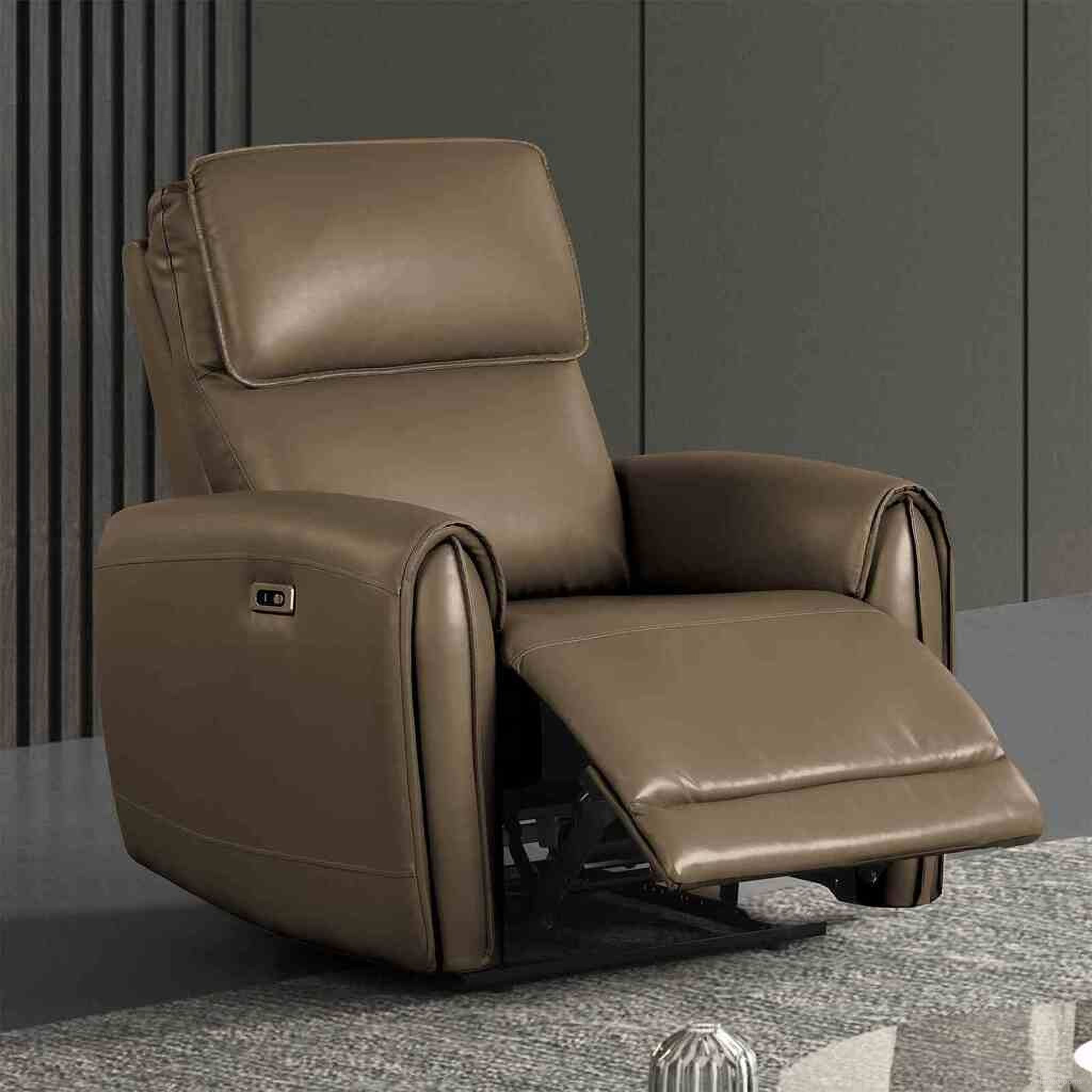The appearance of Schlieren Power Recliner In Light Brown designed by Furniture of America in the modern / contemporary interior design. This light brown piece of furniture was selected by 1StopBedrooms from Schlieren Collection to add a touch of cosiness and style into your home. Sku: FM6012LB-CH-PM. Material: Leather.