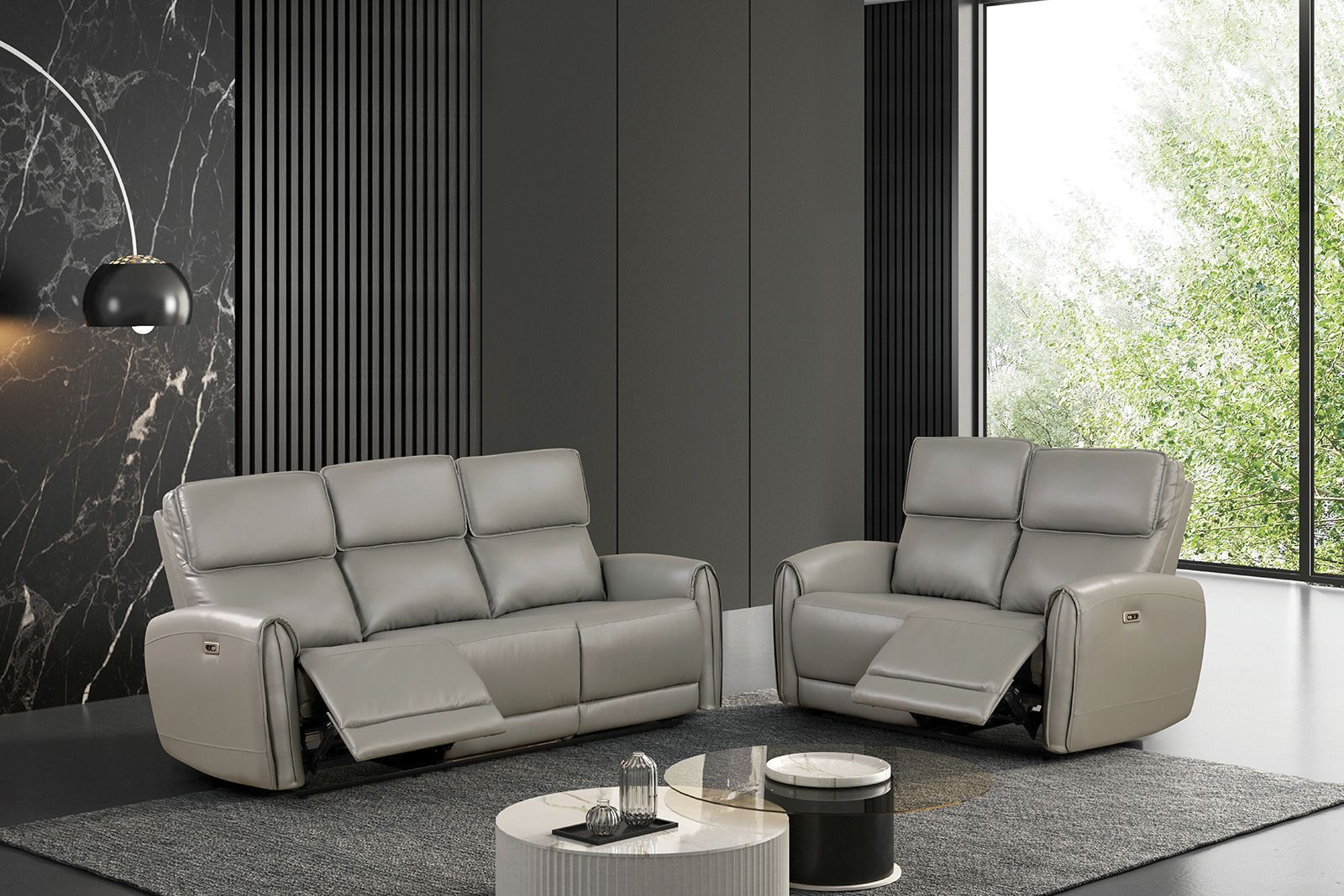 The appearance of Schlieren Power Reclining Living Room Set In Gray designed by Furniture of America in the modern / contemporary interior design. This gray piece of furniture  was selected by 1StopBedrooms from Schlieren Collection to add a touch of cosiness and style into your home. Sku: FM6012GY-SF-PM;FM6012GY-LV-PM. Material: Foam.