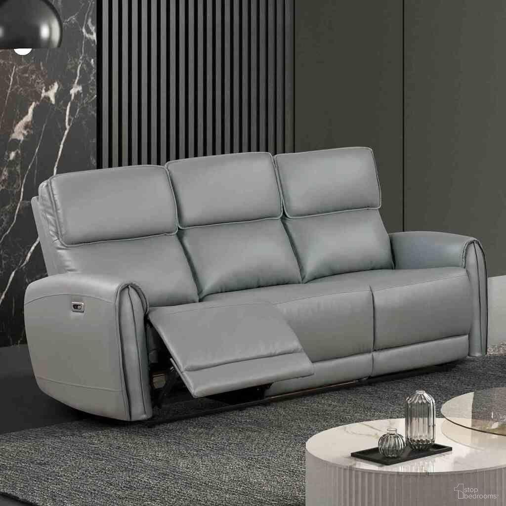 The appearance of Schlieren Power Sofa In Gray designed by Furniture of America in the modern / contemporary interior design. This gray piece of furniture was selected by 1StopBedrooms from Schlieren Collection to add a touch of cosiness and style into your home. Sku: FM6012GY-SF-PM. Material: Leather.