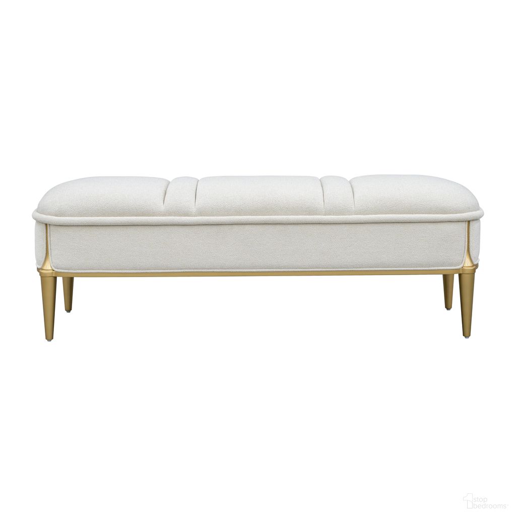 The appearance of Scotts Square Accent Bench In Light Champagne designed by Michael Amini in the modern / contemporary interior design. This light champagne piece of furniture was selected by 1StopBedrooms from Scotts Square Collection to add a touch of cosiness and style into your home. Sku: 9097904-124. Material: Solid Wood.
