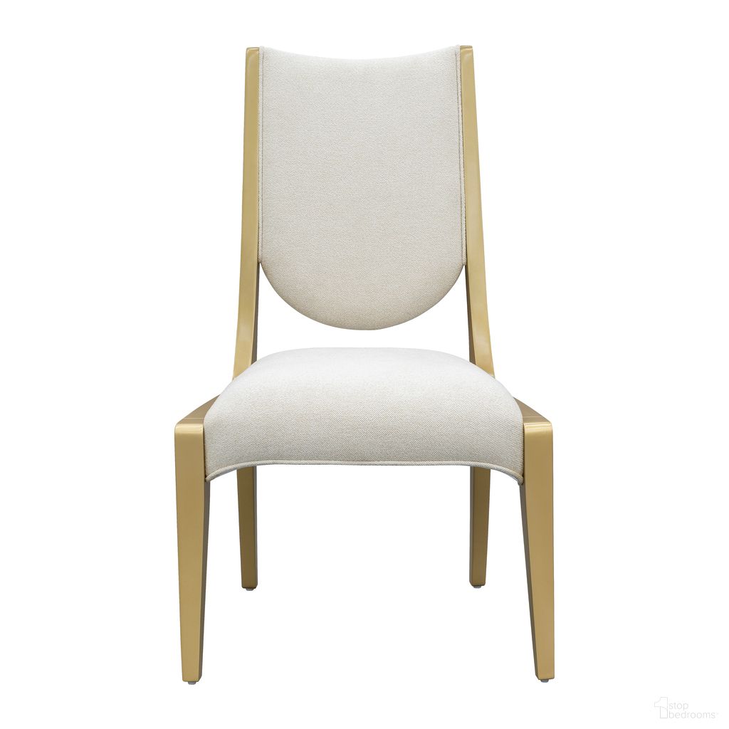 The appearance of Scotts Square Dining Side Chair Set of 2 In Light Champagne designed by Michael Amini in the modern / contemporary interior design. This light champagne piece of furniture was selected by 1StopBedrooms from Scotts Square Collection to add a touch of cosiness and style into your home. Sku: 9097003A-124. Material: Solid Wood. Chair Type: Side Chair.