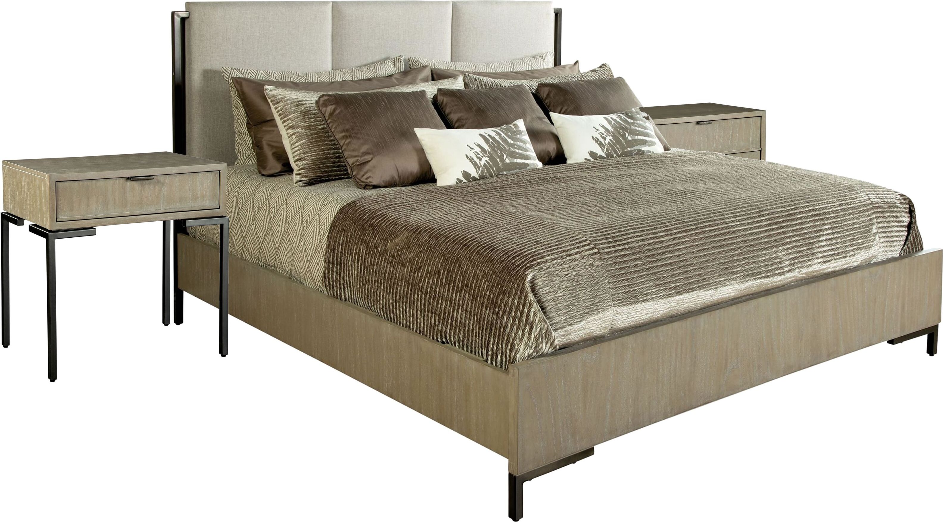 Scottsdale Sand Dune And Black Panel Bedroom Set by Hekman 1StopBedrooms