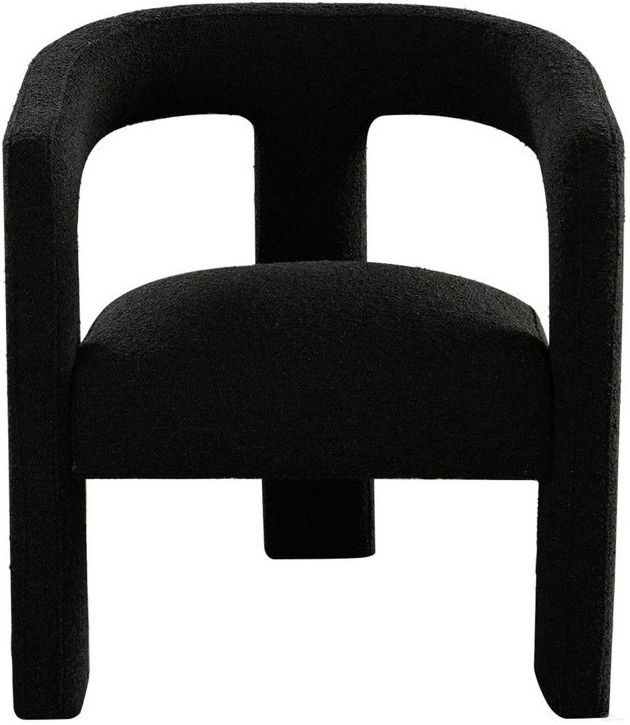 The appearance of Scout Dining/Accent Chair In Black Boucle Fabric designed by Diamond Sofa in the modern / contemporary interior design. This black piece of furniture was selected by 1StopBedrooms from Scout Collection to add a touch of cosiness and style into your home. Sku: SCOUTCHBL. Material: Boucle.