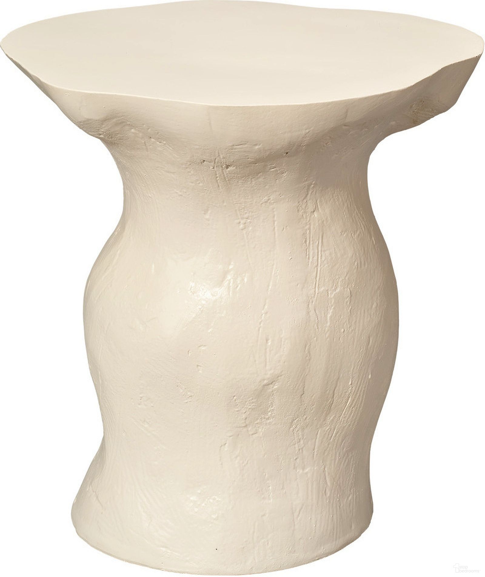 The appearance of Sculpt Fiber Glass Side Table In Cream White designed by Jamie Young Company in the modern / contemporary interior design. This cream white piece of furniture  was selected by 1StopBedrooms from Sculpt Collection to add a touch of cosiness and style into your home. Sku: 20SCUL-STCR. Material: Glass.