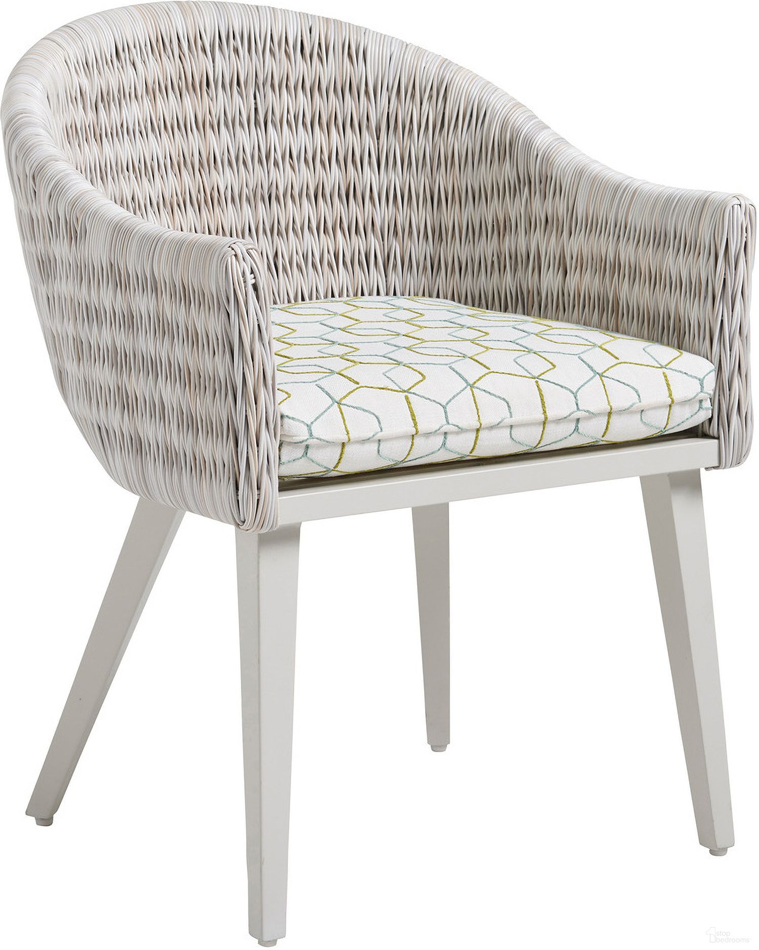 The appearance of Seabrook Arm Chair designed by Tommy Bahama in the coastal interior design. This multicolor piece of furniture  was selected by 1StopBedrooms from Seabrook Collection to add a touch of cosiness and style into your home. Sku: 3430-18-40.