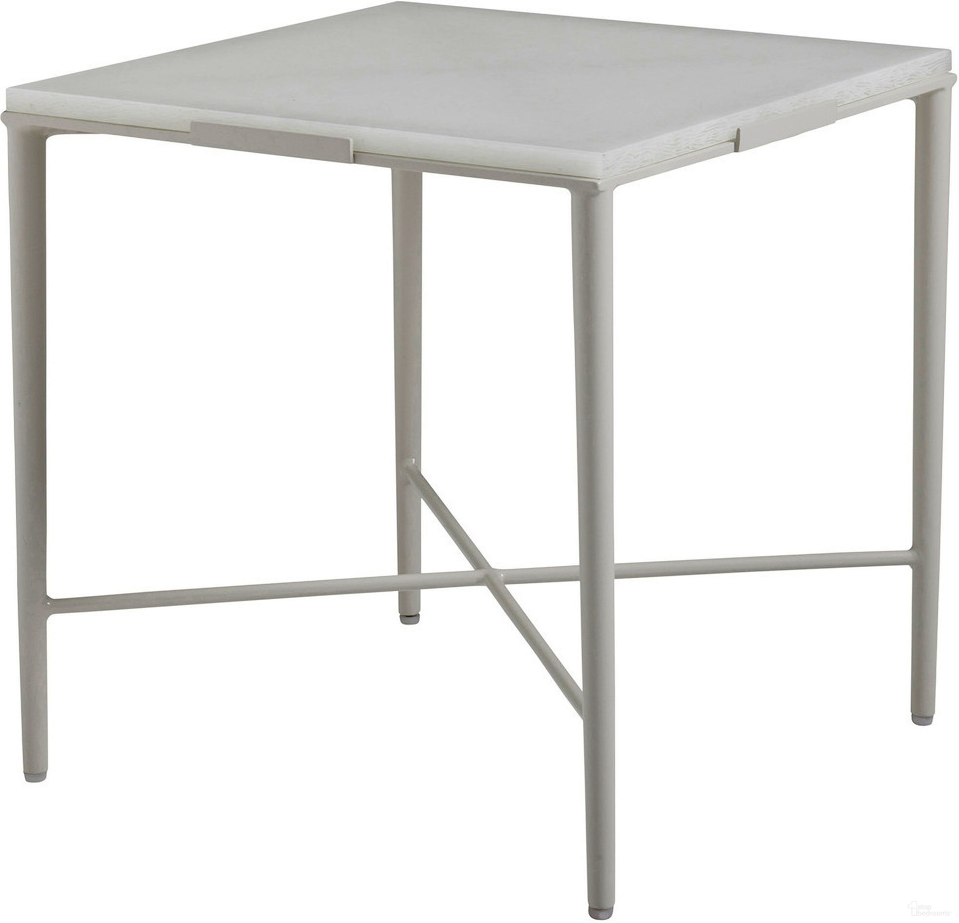The appearance of Seabrook End Table In Ivory designed by Tommy Bahama in the modern / contemporary interior design. This ivory piece of furniture was selected by 1StopBedrooms from Seabrook Collection to add a touch of cosiness and style into your home. Sku: 3430-954C. Table Top Shape: Square. Material: Glass.