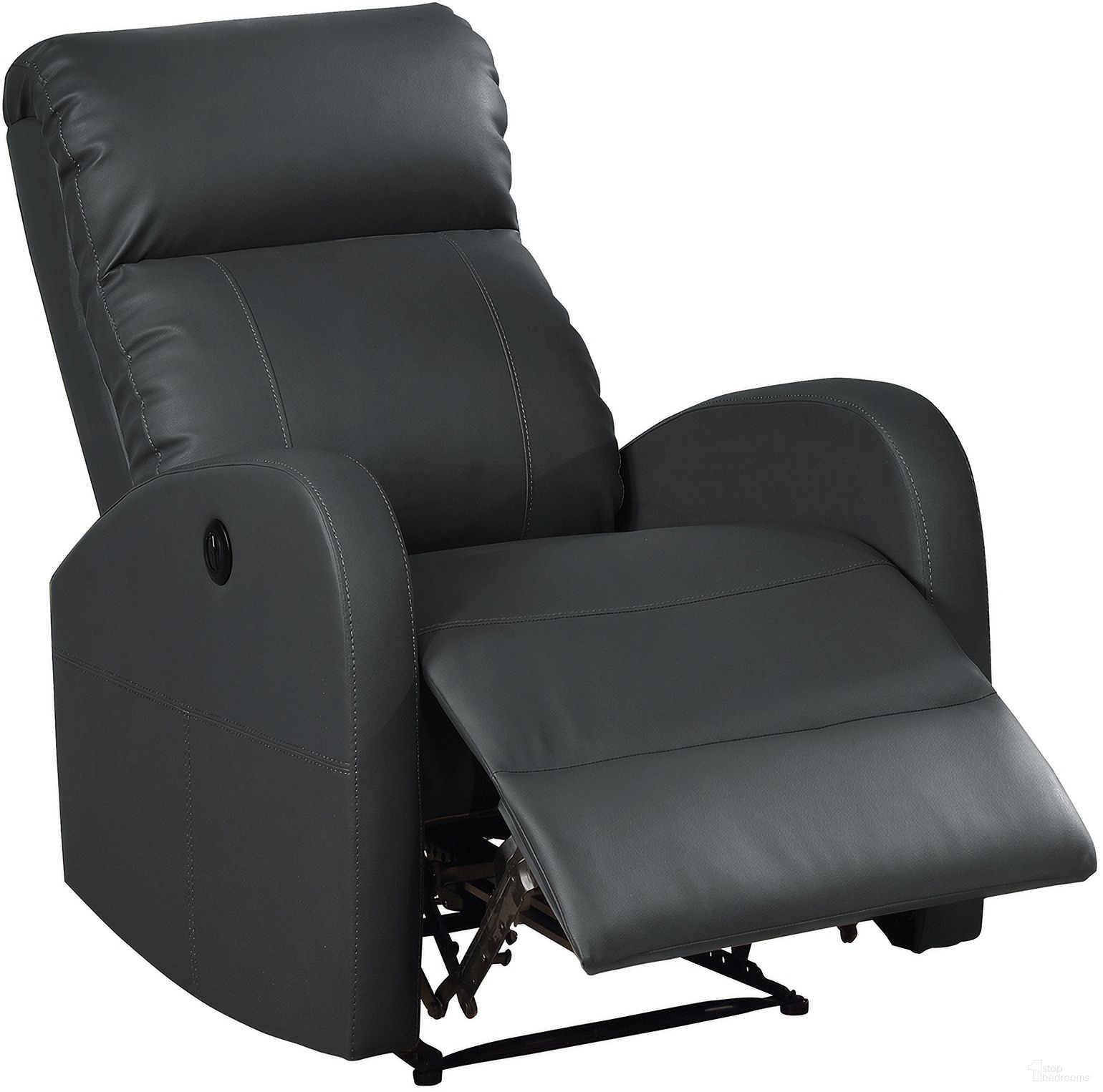 The appearance of Sean Small Power Reading Recliner In Black designed by AC Pacific in the modern / contemporary interior design. This black piece of furniture was selected by 1StopBedrooms from to add a touch of cosiness and style into your home. Sku: SEAN-BLACK-PRC. Material: Leather.