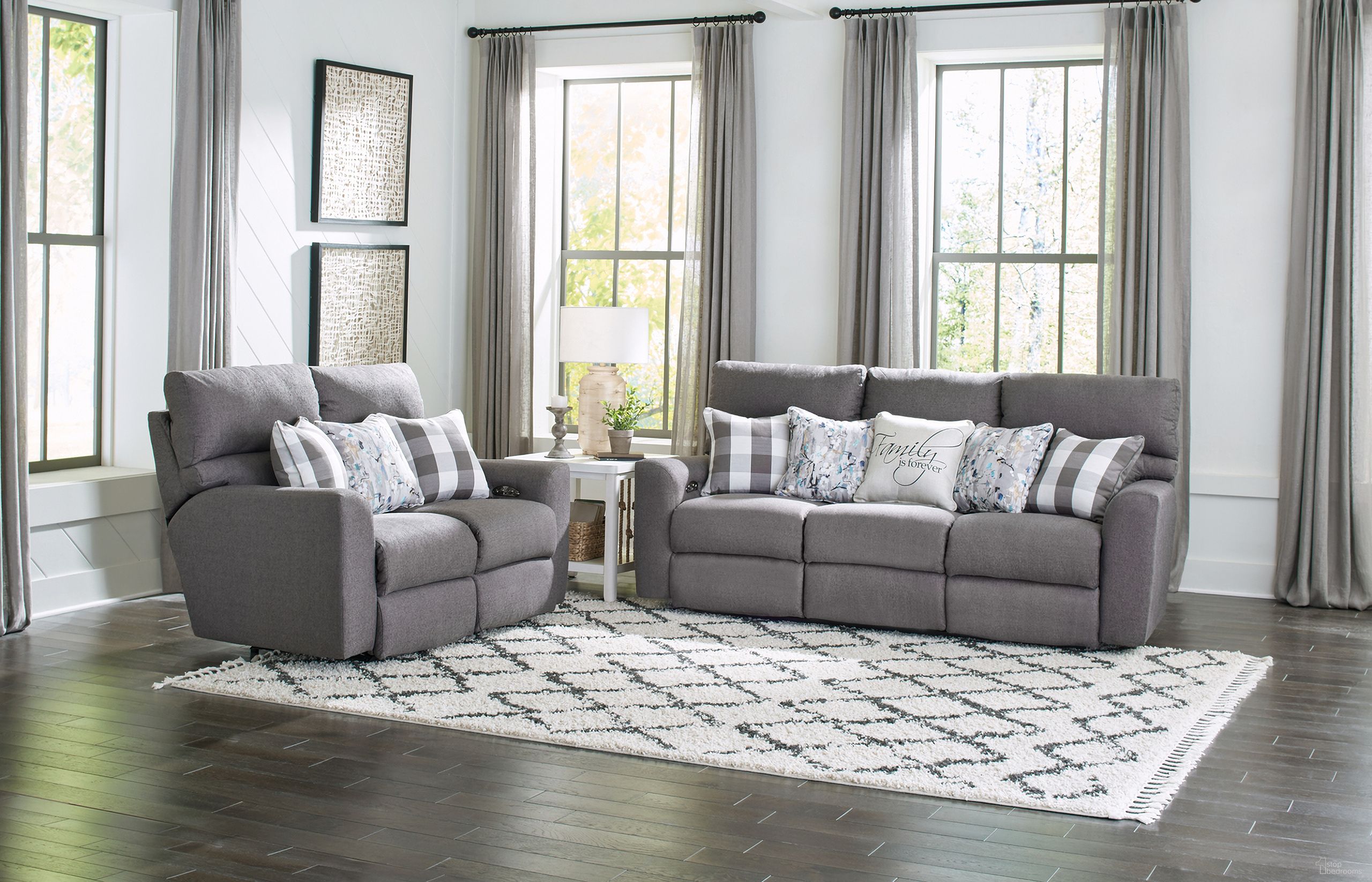The appearance of Searsport Power Reclining Living Room Set In Metal designed by Catnapper in the traditional interior design. This metal piece of furniture was selected by 1StopBedrooms from Searsport Collection to add a touch of cosiness and style into your home. Sku: 61801156158253358;61802156158253358. Material: Fabric.