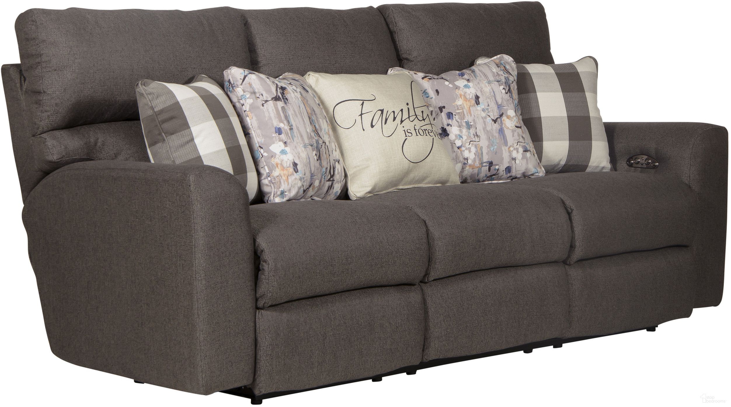 The appearance of Searsport Power Reclining Sofa With Power Adjustable Headrest In Metal designed by Catnapper in the traditional interior design. This metal piece of furniture was selected by 1StopBedrooms from Searsport Collection to add a touch of cosiness and style into your home. Sku: 61801156158253358. Material: Fabric.