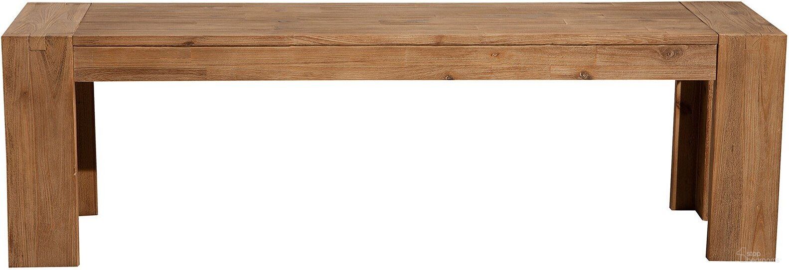 The appearance of Seashore Dining Bench In Antique Natural designed by Alpine in the modern / contemporary interior design. This antique natural piece of furniture  was selected by 1StopBedrooms from Seashore Collection to add a touch of cosiness and style into your home. Sku: 8868-03. Material: Acacia.