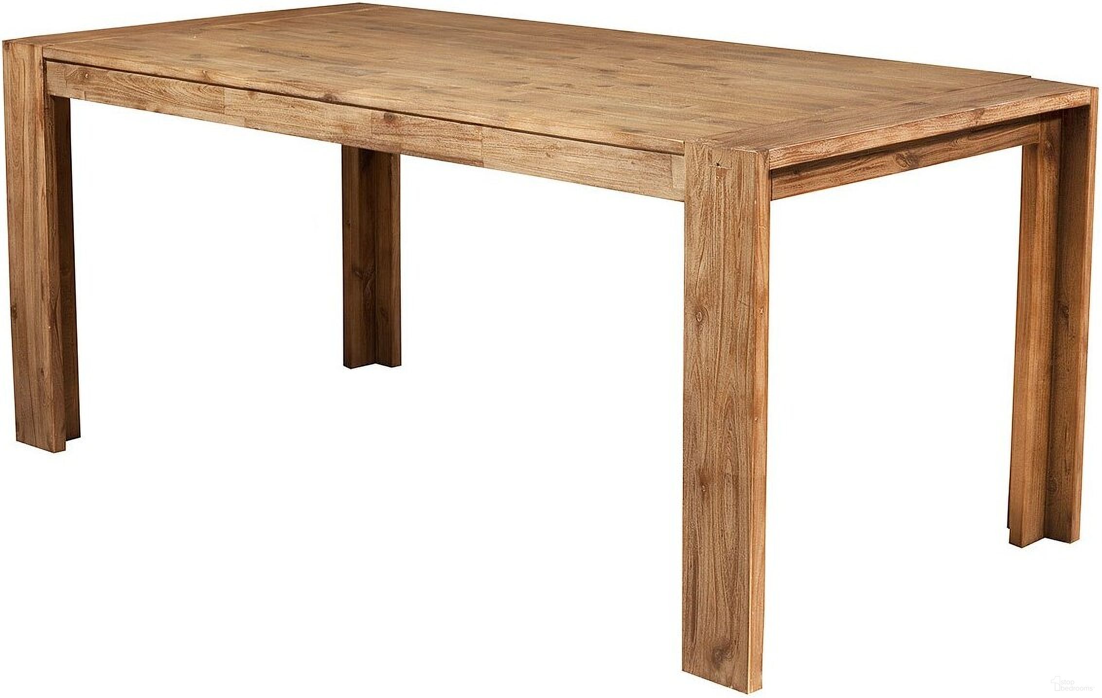 The appearance of Seashore Fixed Top Dining Table In Antique Natural designed by Alpine in the modern / contemporary interior design. This antique natural piece of furniture  was selected by 1StopBedrooms from Seashore Collection to add a touch of cosiness and style into your home. Sku: 8868-01. Table Base Style: Legs. Table Top Shape: Rectangular. Size: 71" x 36". Material: Acacia.