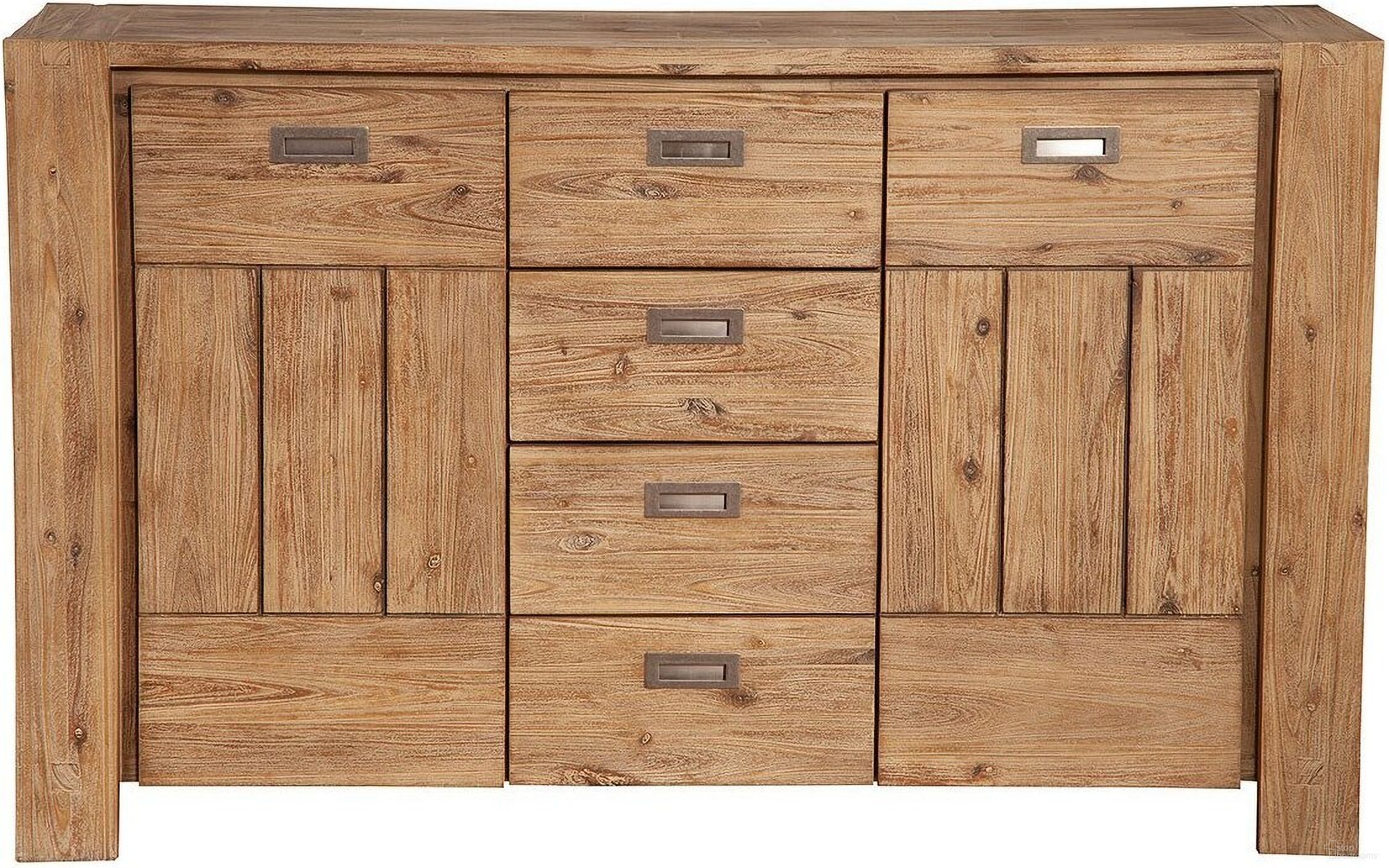 The appearance of Seashore Sideboard In Antique Natural designed by Alpine in the modern / contemporary interior design. This antique natural piece of furniture  was selected by 1StopBedrooms from Seashore Collection to add a touch of cosiness and style into your home. Sku: 8868-06. Material: Acacia.