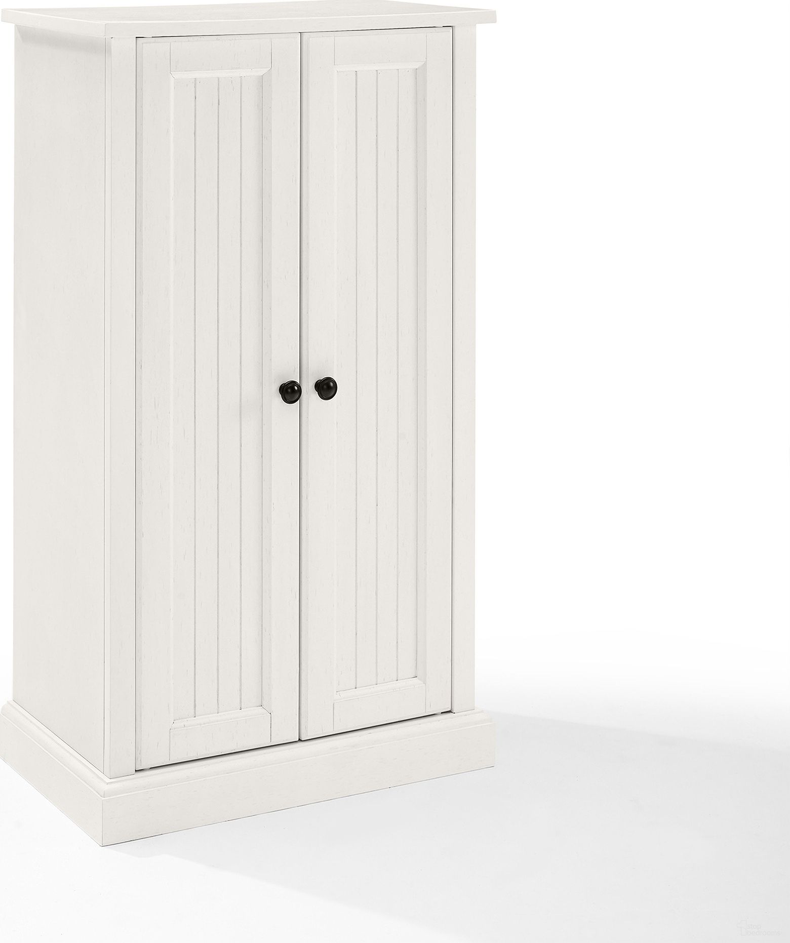 The appearance of Seaside Storage Cabinet In White designed by Crosley Brands in the coastal interior design. This white piece of furniture  was selected by 1StopBedrooms from Seaside Collection to add a touch of cosiness and style into your home. Sku: CF3106-WH. Material: MDF.