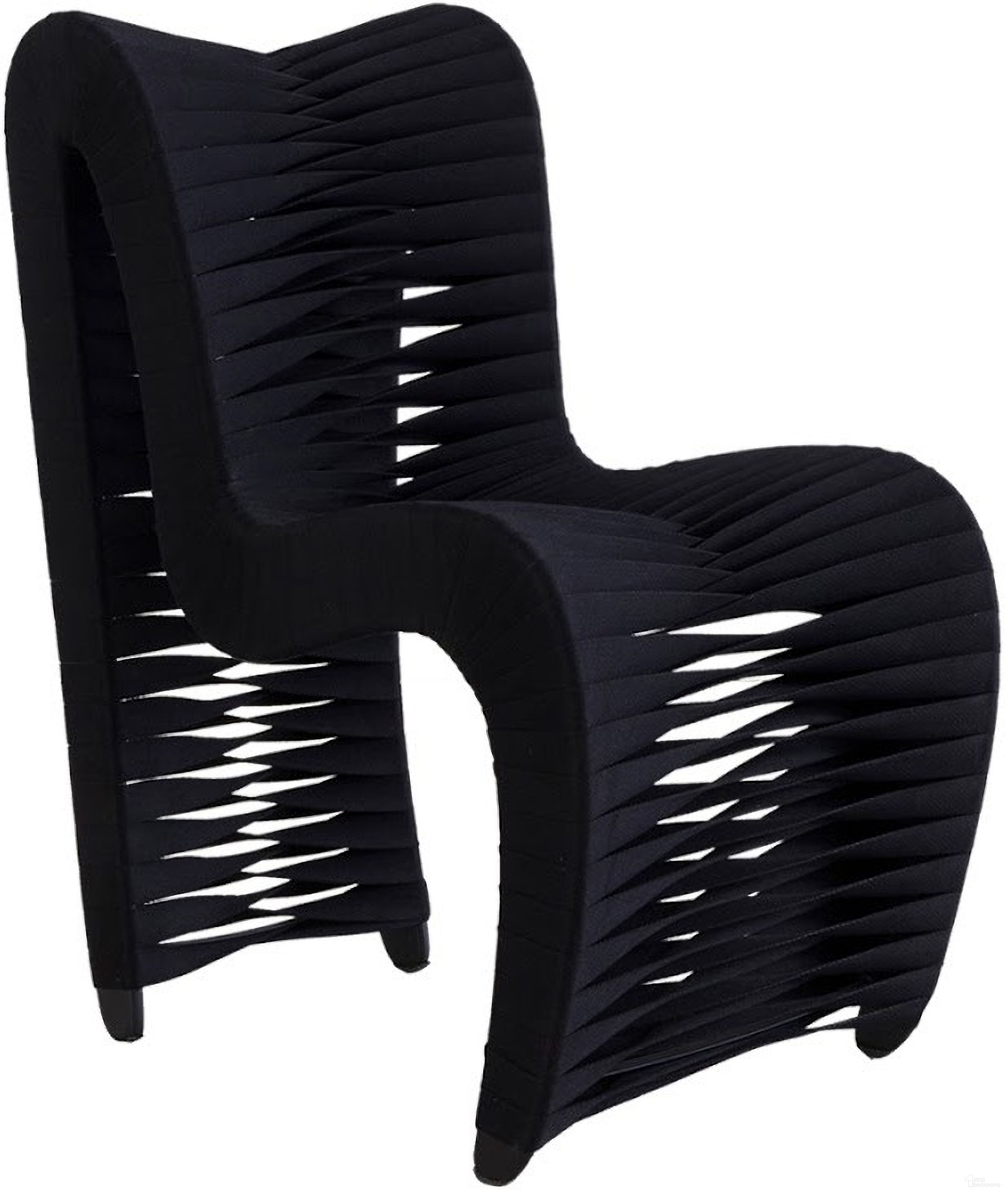 Seat Belt Polycotton Dining Chair In Black