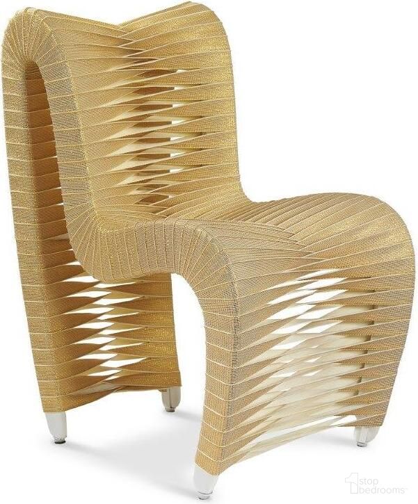 The appearance of Seat Belt Dining Chair B2061GS designed by Phillips Collection in the interior design. This gold piece of furniture was selected by 1StopBedrooms from Seat Belt Collection to add a touch of cosiness and style into your home. Sku: B2061GS. Material: Cotton. Chair Type: Side Chair.