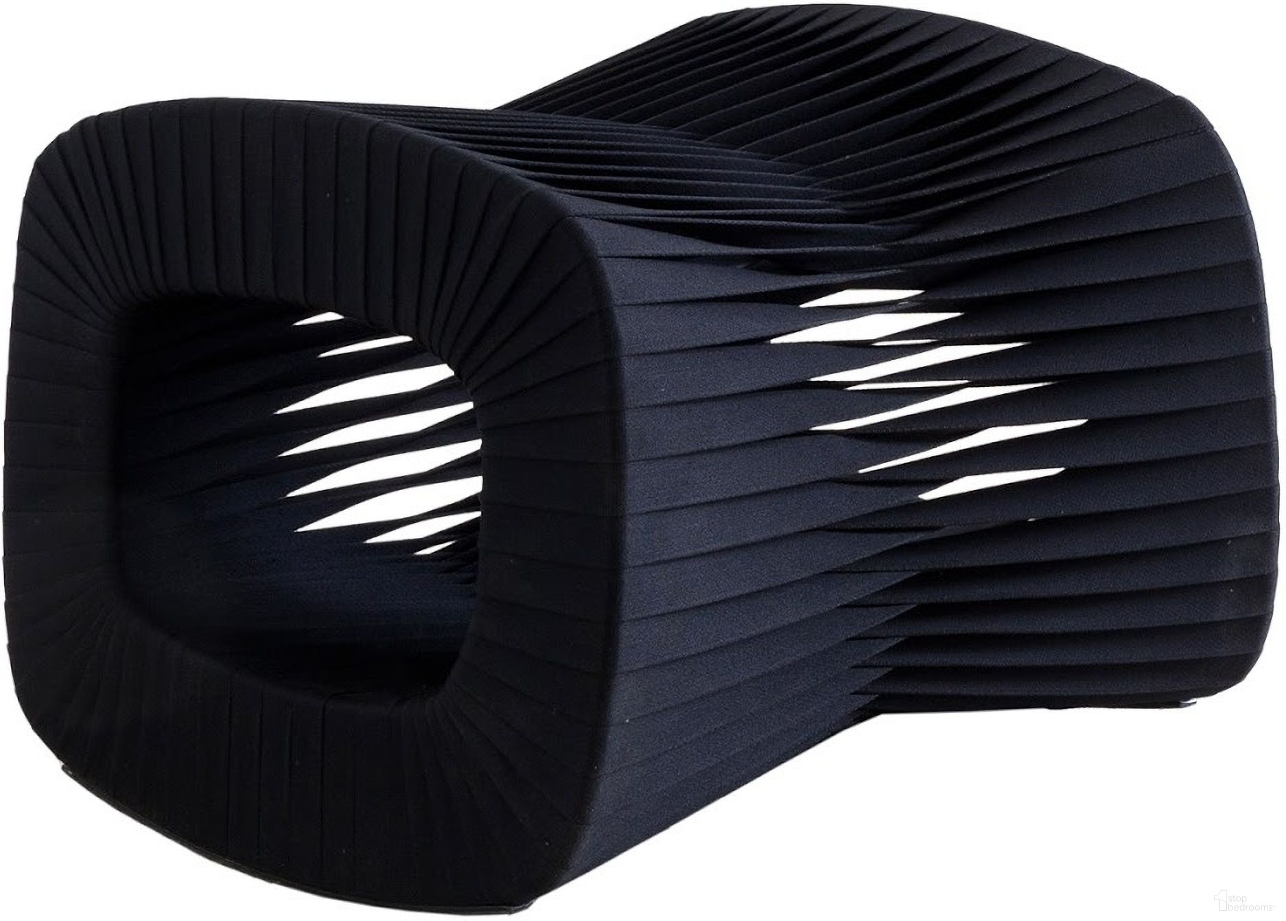 Seat Belt Ottoman In Black