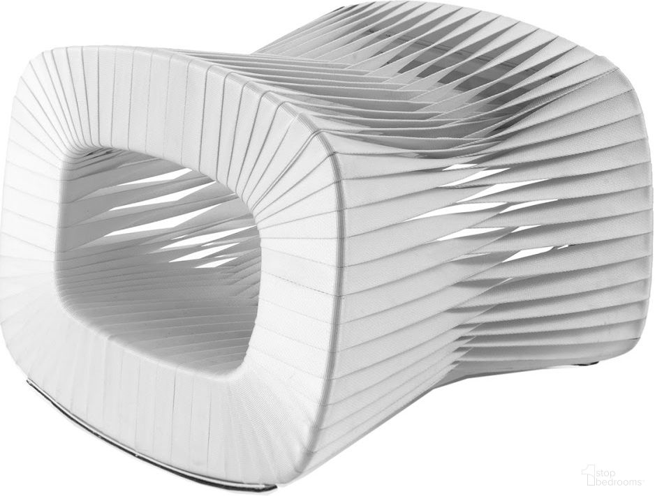 The appearance of Seat Belt Ottoman In White designed by Phillips Collection in the modern / contemporary interior design. This white piece of furniture was selected by 1StopBedrooms from Seat Belt Collection to add a touch of cosiness and style into your home. Sku: B2064WZ. Material: Cotton.