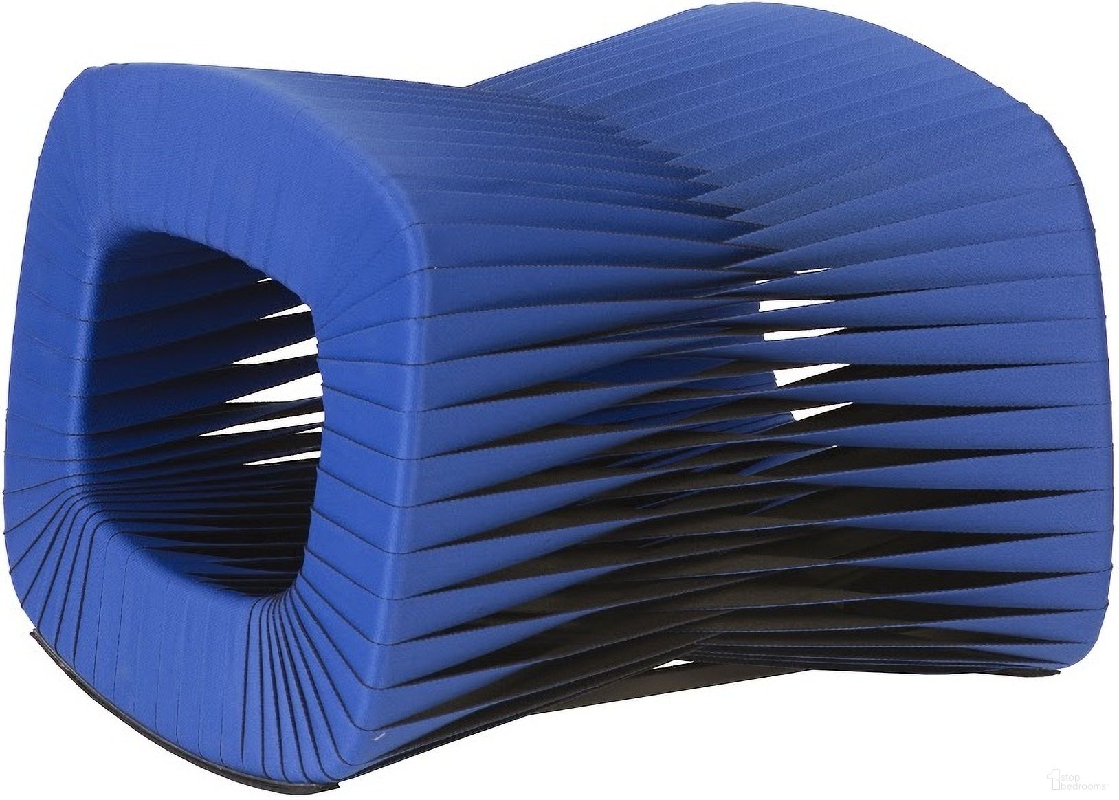 The appearance of Seat Belt Ottoman In Blue and Black designed by Phillips Collection in the modern / contemporary interior design. This blue and black piece of furniture was selected by 1StopBedrooms from Seat Belt Collection to add a touch of cosiness and style into your home. Sku: TH97871. Material: Polycotton.