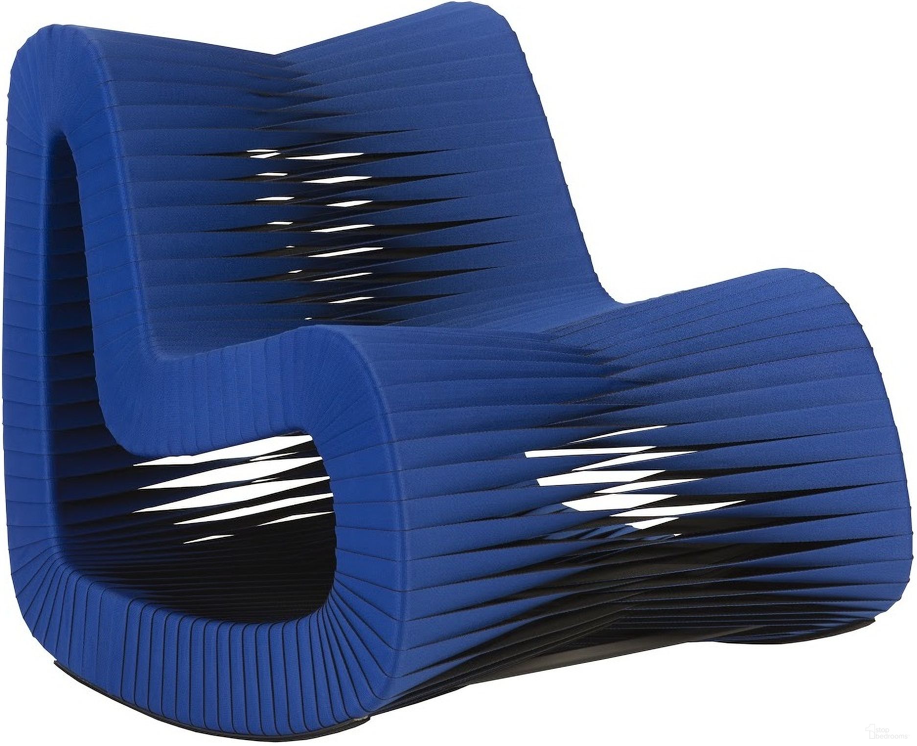 The appearance of Seat Belt Rocking Chair In Blue and Black designed by Phillips Collection in the modern / contemporary interior design. This blue and black piece of furniture was selected by 1StopBedrooms from Seat Belt Collection to add a touch of cosiness and style into your home. Sku: B2063BL. Material: Cotton.