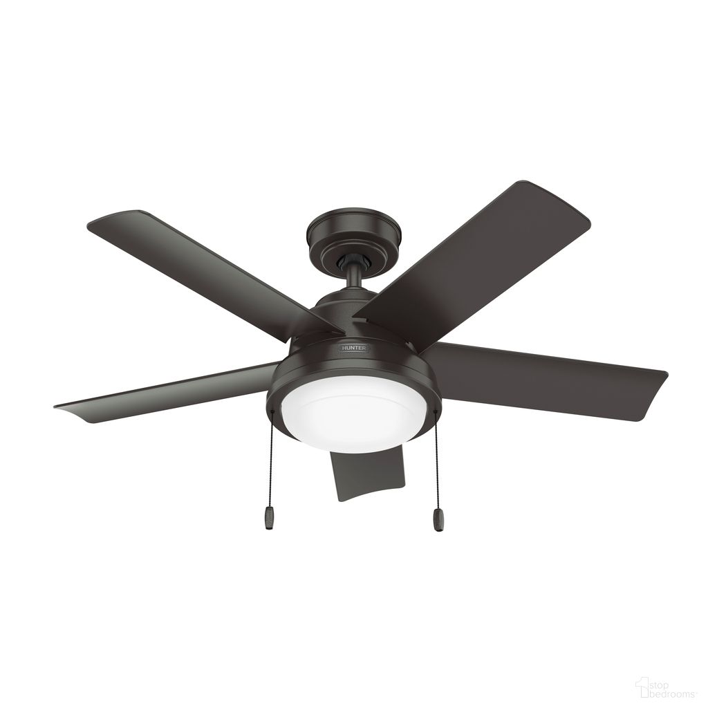 Seawall 44 Inch WeatherMax Indoor/Outdoor Ceiling Fan with LED Light Kit and Pull Chain In Noble Bronze