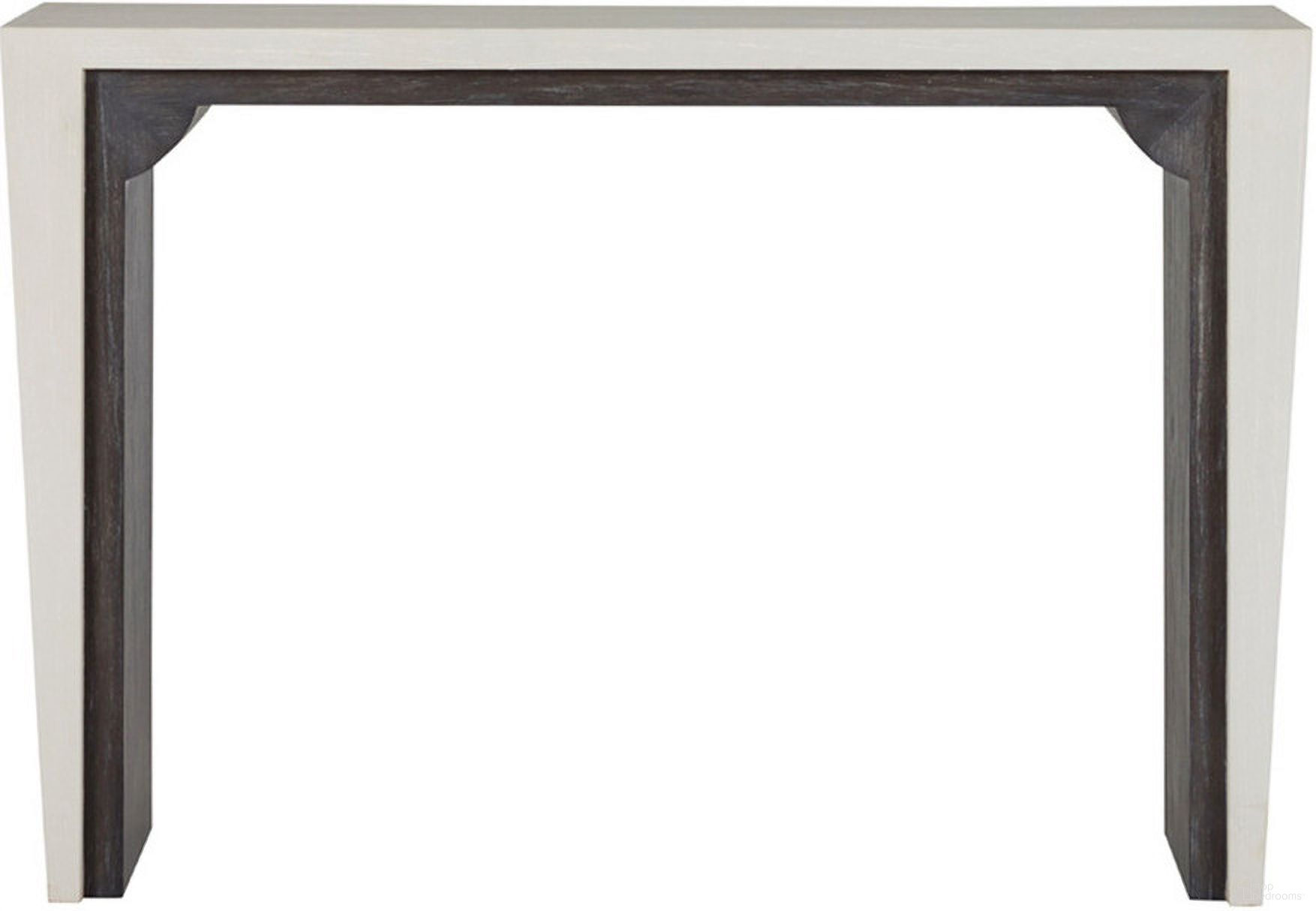The appearance of Seca Console In Cerused White and Cerused Black designed by Gabby in the transitional interior design. This cerused white/cerused black piece of furniture was selected by 1StopBedrooms from Seca Collection to add a touch of cosiness and style into your home. Sku: SCH-168155. Material: Mindi Veneer.