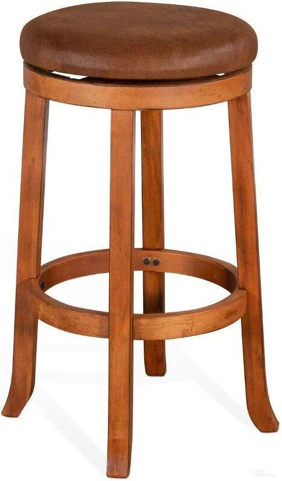 The appearance of Sedona Swivel Barstool with Cushion Seat Set of 2 In Rustic Oak designed by Sunny Designs in the rustic / southwestern interior design. This rustic oak piece of furniture  was selected by 1StopBedrooms from Sedona Collection to add a touch of cosiness and style into your home. Sku: 1646RO-30. Material: Solid Wood.