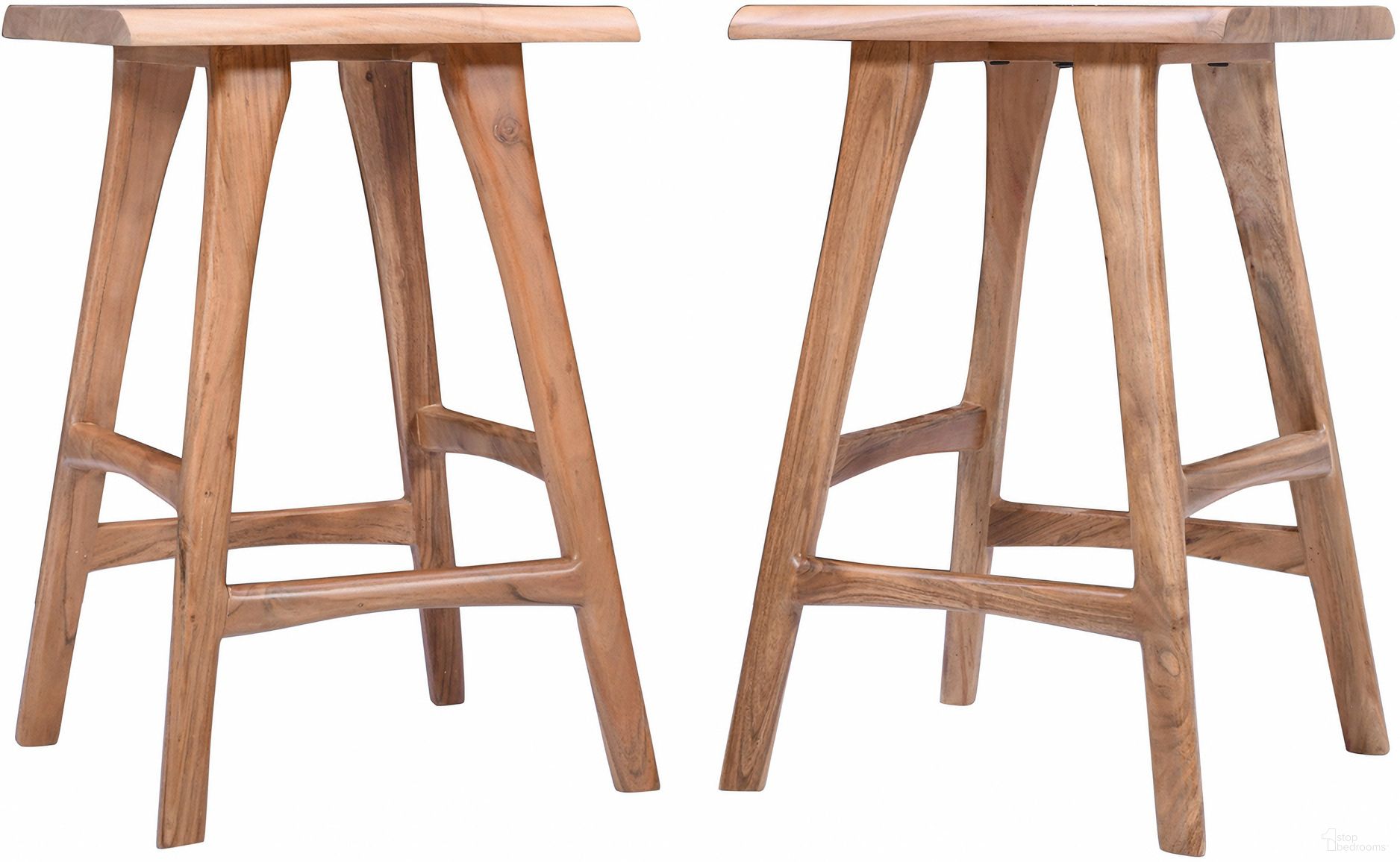 The appearance of Sedona Backless Counter Barstool Set of 2 In Gold designed by Jofran in the rustic / southwestern interior design. This gold piece of furniture  was selected by 1StopBedrooms from Sedona Collection to add a touch of cosiness and style into your home. Sku: 2321-BS160KD. Material: Acacia.