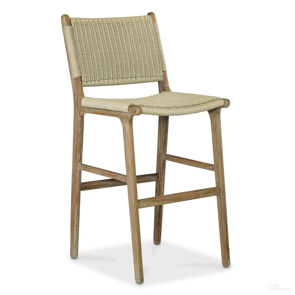 The appearance of Sedona Barstool in Light Wood designed by Sunset West in the transitional interior design. This light wood piece of furniture was selected by 1StopBedrooms from Sedona Collection to add a touch of cosiness and style into your home. Sku: SW5502-7B. Material: Teak.
