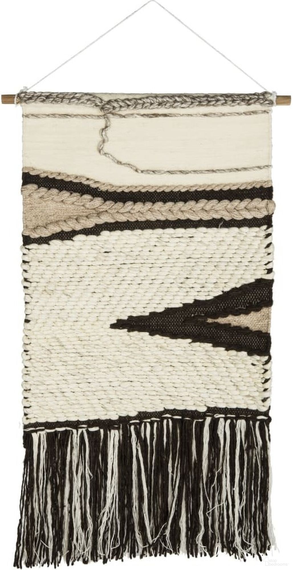 The appearance of Sedona Beige and Brown Woven Wall Art designed by Safavieh in the modern / contemporary interior design. This beige and brown piece of furniture  was selected by 1StopBedrooms from Sedona Collection to add a touch of cosiness and style into your home. Sku: SWA111-2. Material: Wool.