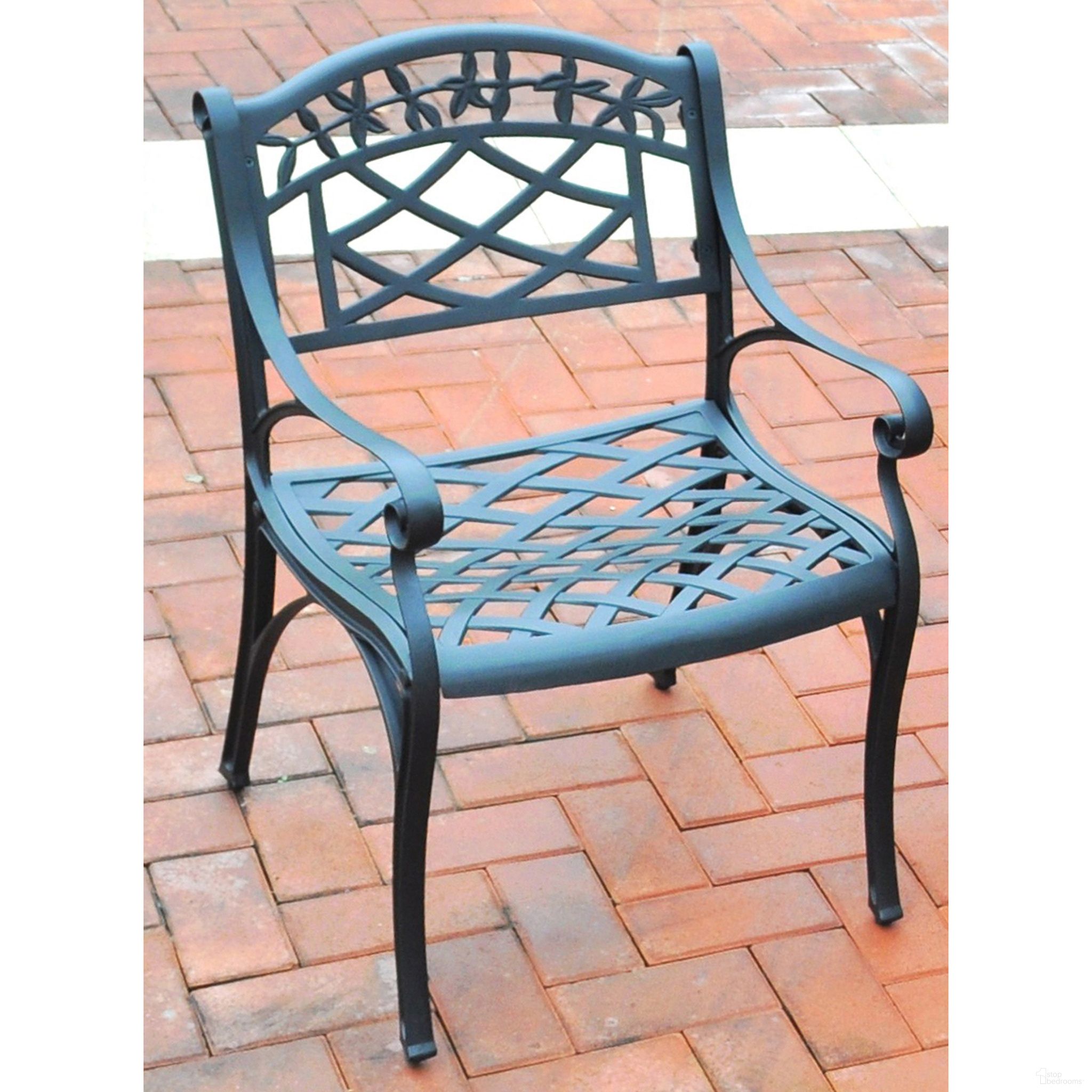 The appearance of Sedona Cast Aluminum Outdoor Chair In Black - Set of 2 designed by Crosley Brands in the traditional interior design. This black piece of furniture was selected by 1StopBedrooms from Sedona Collection to add a touch of cosiness and style into your home. Sku: CO6101-BK. Material: Aluminum.