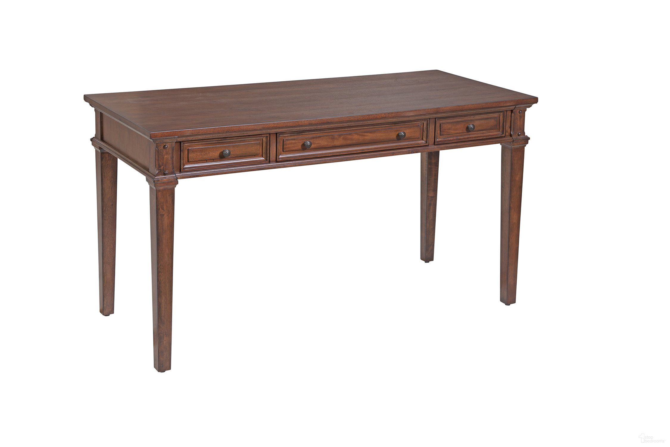 The appearance of Sedona Cinnamon Cherry 50 Inch Writing Desk designed by American Woodcrafters in the transitional interior design. This brown piece of furniture was selected by 1StopBedrooms from Sedona Collection to add a touch of cosiness and style into your home. Sku: 2400-330. Material: Rubberwood.
