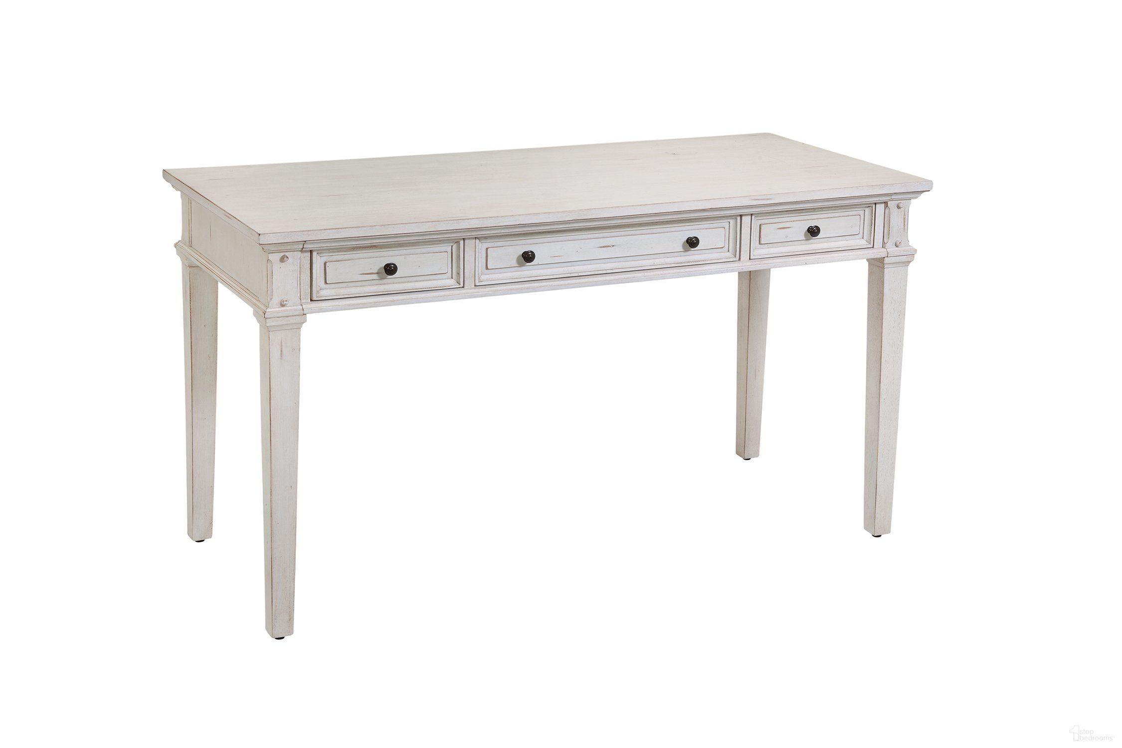 The appearance of Sedona Cobblestone White 50 Inch Writing Desk designed by American Woodcrafters in the transitional interior design. This white piece of furniture was selected by 1StopBedrooms from Sedona Collection to add a touch of cosiness and style into your home. Sku: 2410-330. Material: Rubberwood.