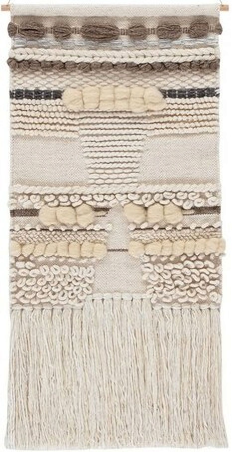 The appearance of Sedona Highwind Woven Wall Art designed by Safavieh in the rustic / southwestern interior design. This ivory beige piece of furniture  was selected by 1StopBedrooms from Sedona Collection to add a touch of cosiness and style into your home. Sku: SWA130-2. Material: Polyester.