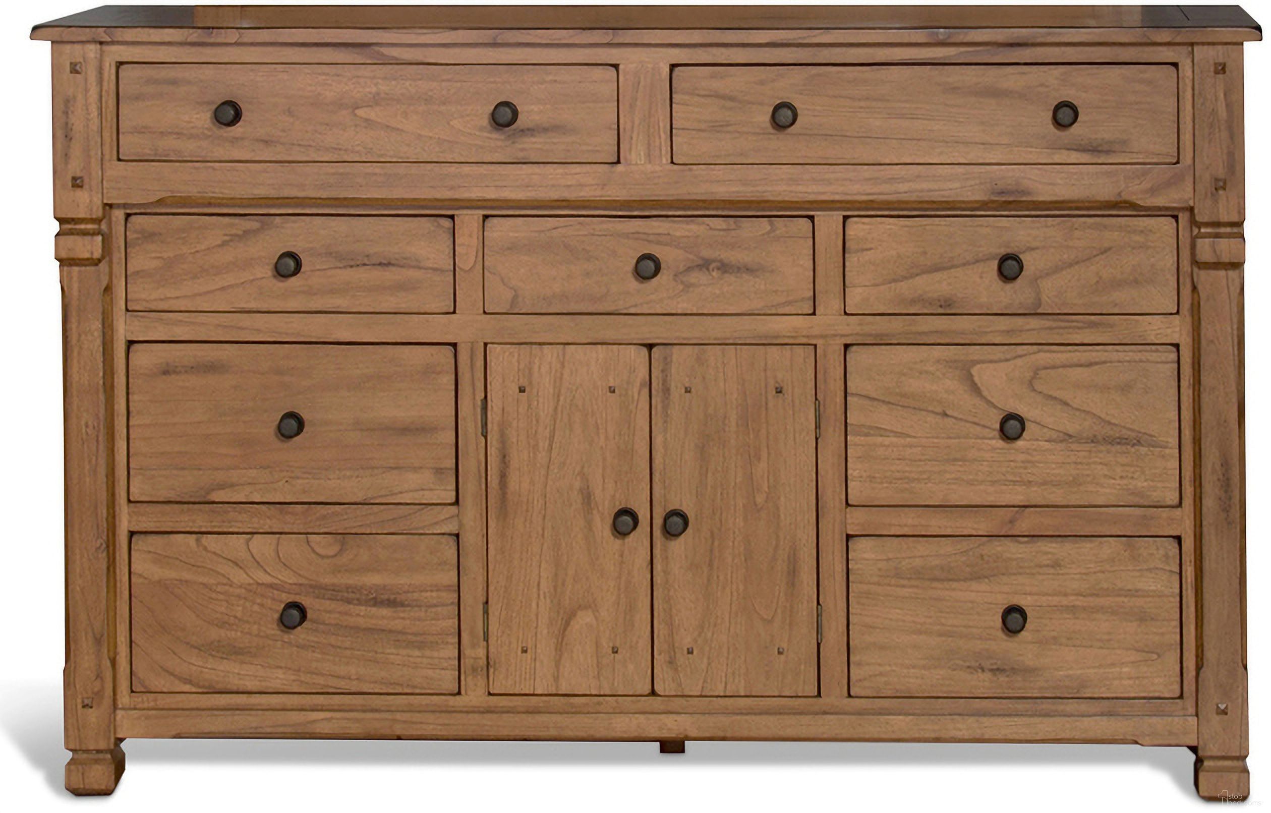 The appearance of Sedona Rustic Oak Dresser designed by Sunny Designs in the rustic / southwestern interior design. This rustic oak piece of furniture was selected by 1StopBedrooms from Sedona Collection to add a touch of cosiness and style into your home. Sku: 2322RO-D. Material: Solid Wood.