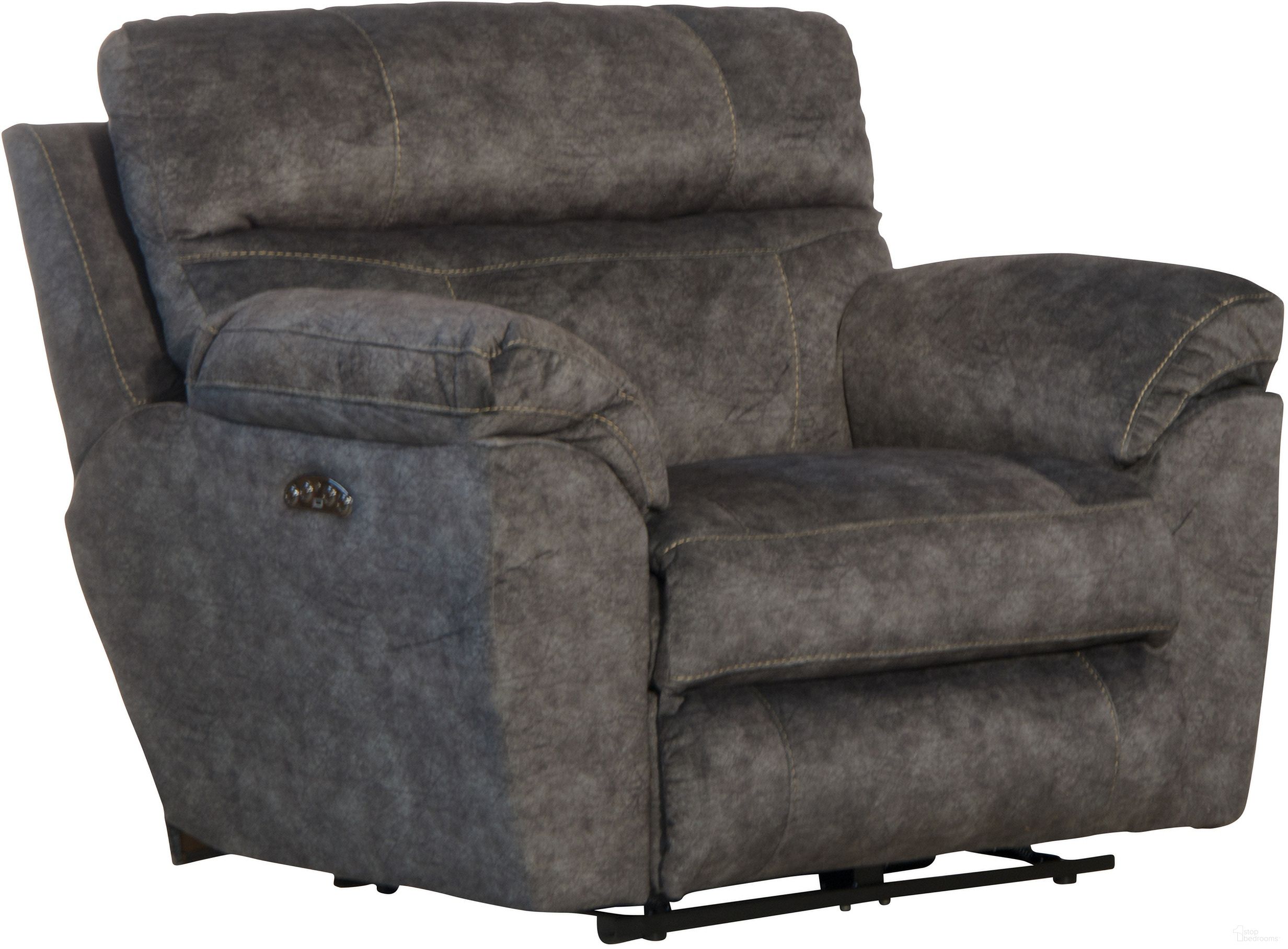 The appearance of Sedona Smoke Power Recliner designed by Catnapper in the modern / contemporary interior design. This gray piece of furniture was selected by 1StopBedrooms from Sedona Collection to add a touch of cosiness and style into your home. Sku: 622207279328. Material: Fabric.