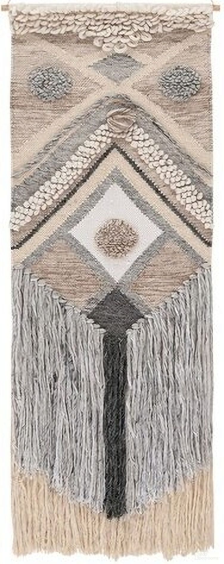The appearance of Sedona Tahoe Woven Wall Art designed by Safavieh in the modern / contemporary interior design. This ivory and grey piece of furniture  was selected by 1StopBedrooms from Sedona Collection to add a touch of cosiness and style into your home. Sku: SWA102-2. Material: Wool.