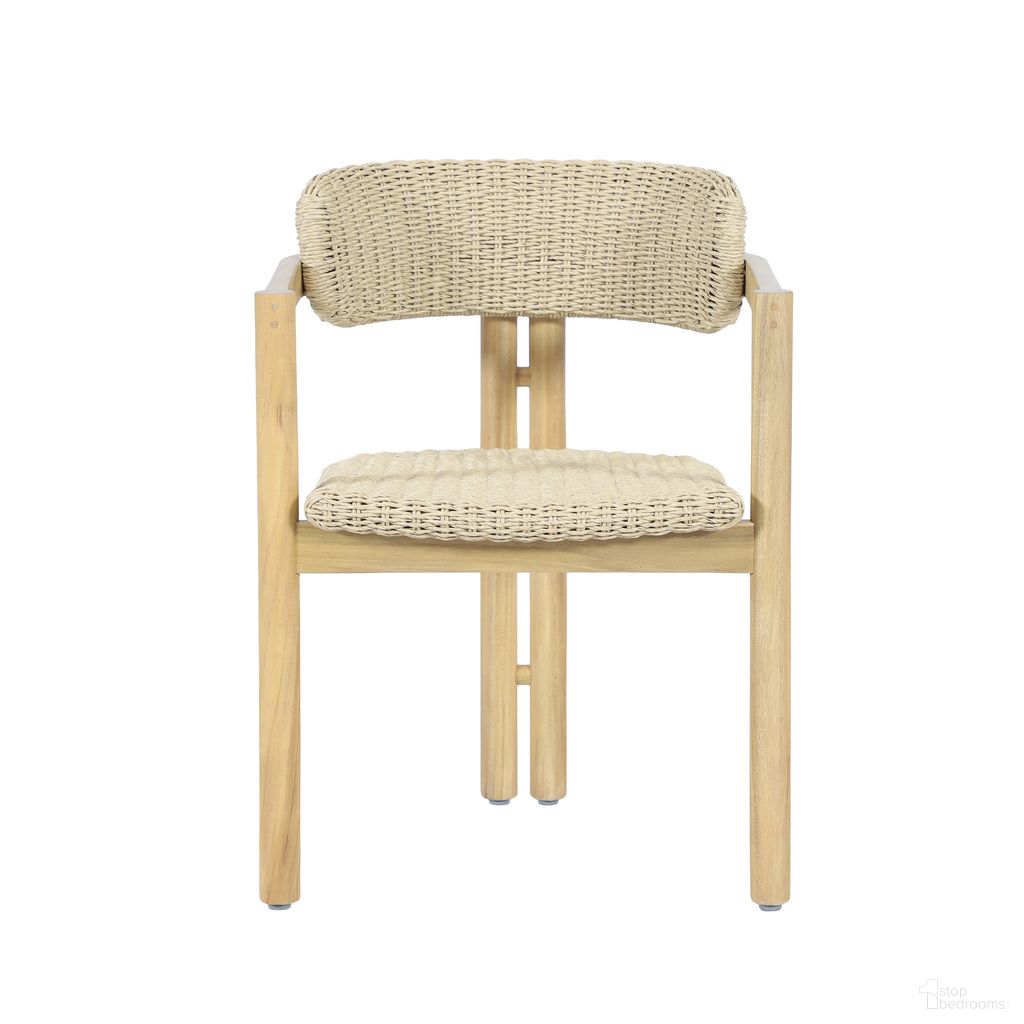 The appearance of Sedona Wood And Wicker Patio Dining Chair Set of 2 In Beige and Natural designed by New Classic in the transitional interior design. This beige/natural piece of furniture was selected by 1StopBedrooms from Sedona Collection to add a touch of cosiness and style into your home. Sku: G6201-DC. Material: Wood.
