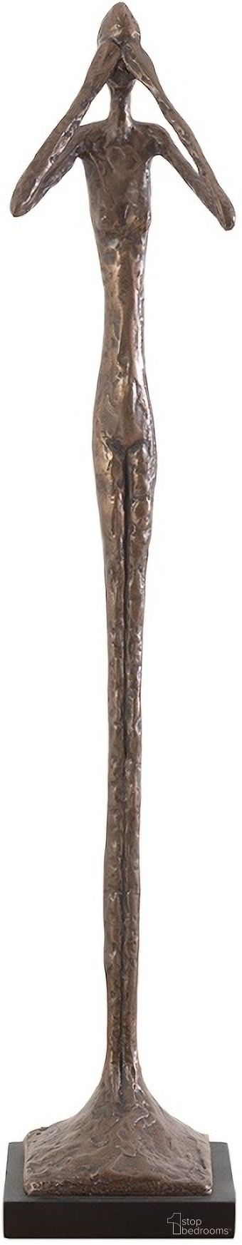 See No Evil Skinny Sculpture In Brown