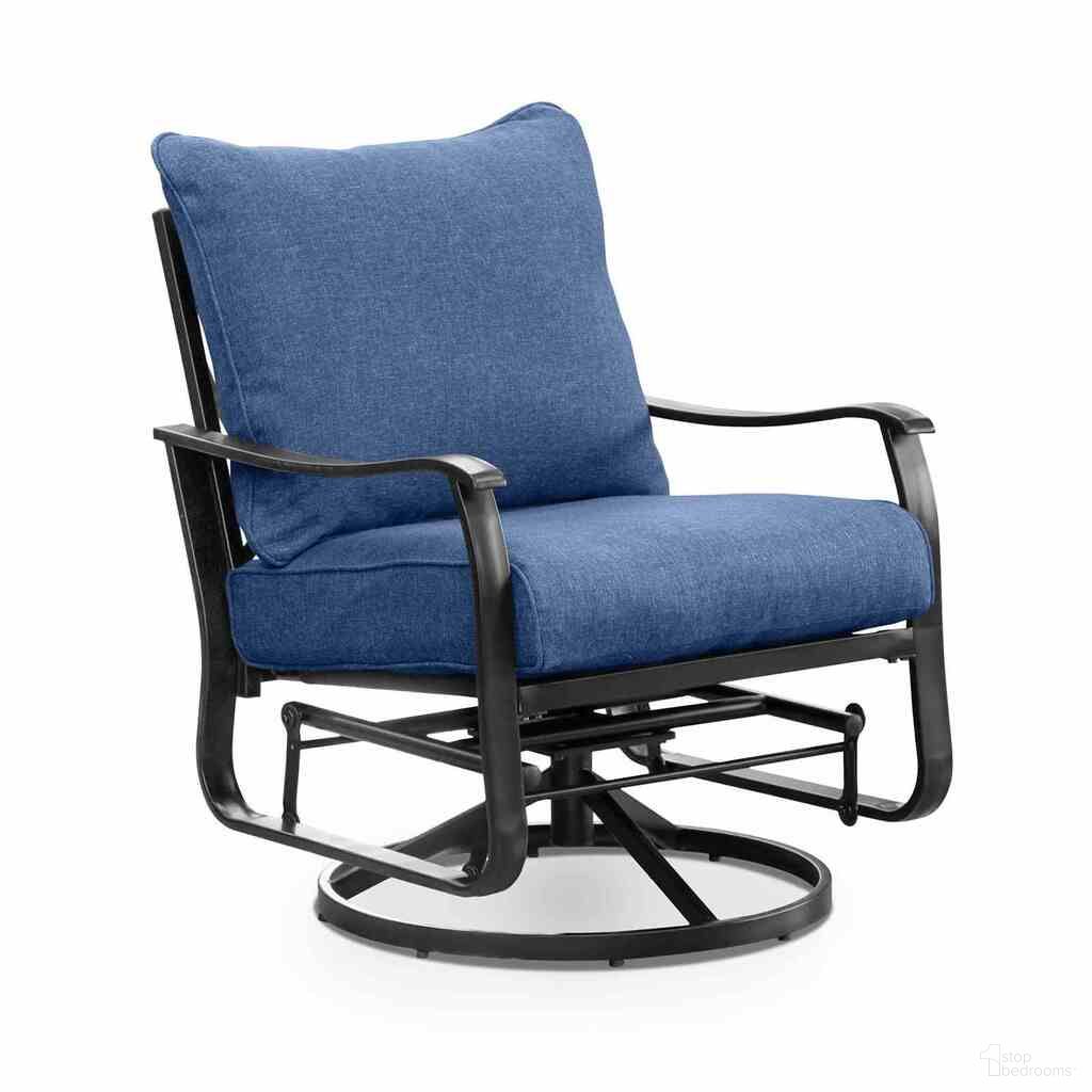 The appearance of Segovia Swivel Glider Arm Chair Set of 2 In Navy/Black/Gray designed by Furniture of America in the transitional interior design. This navy/black/gray piece of furniture was selected by 1StopBedrooms from Segovia Collection to add a touch of cosiness and style into your home. Sku: GM-2039-2PK. Material: Steel.