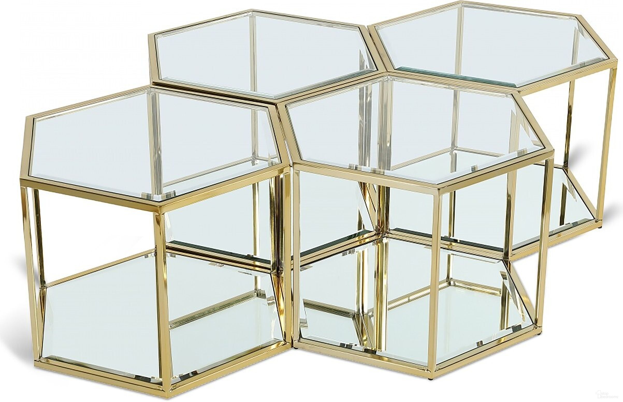 The appearance of Sei 4 Piece Coffee Table In Brushed Gold designed by Meridian in the modern / contemporary interior design. This brushed gold piece of furniture  was selected by 1StopBedrooms from Sei Collection to add a touch of cosiness and style into your home. Sku: 205-CT;205-CT;205-CT;205-CT. Material: Stainless Steel.