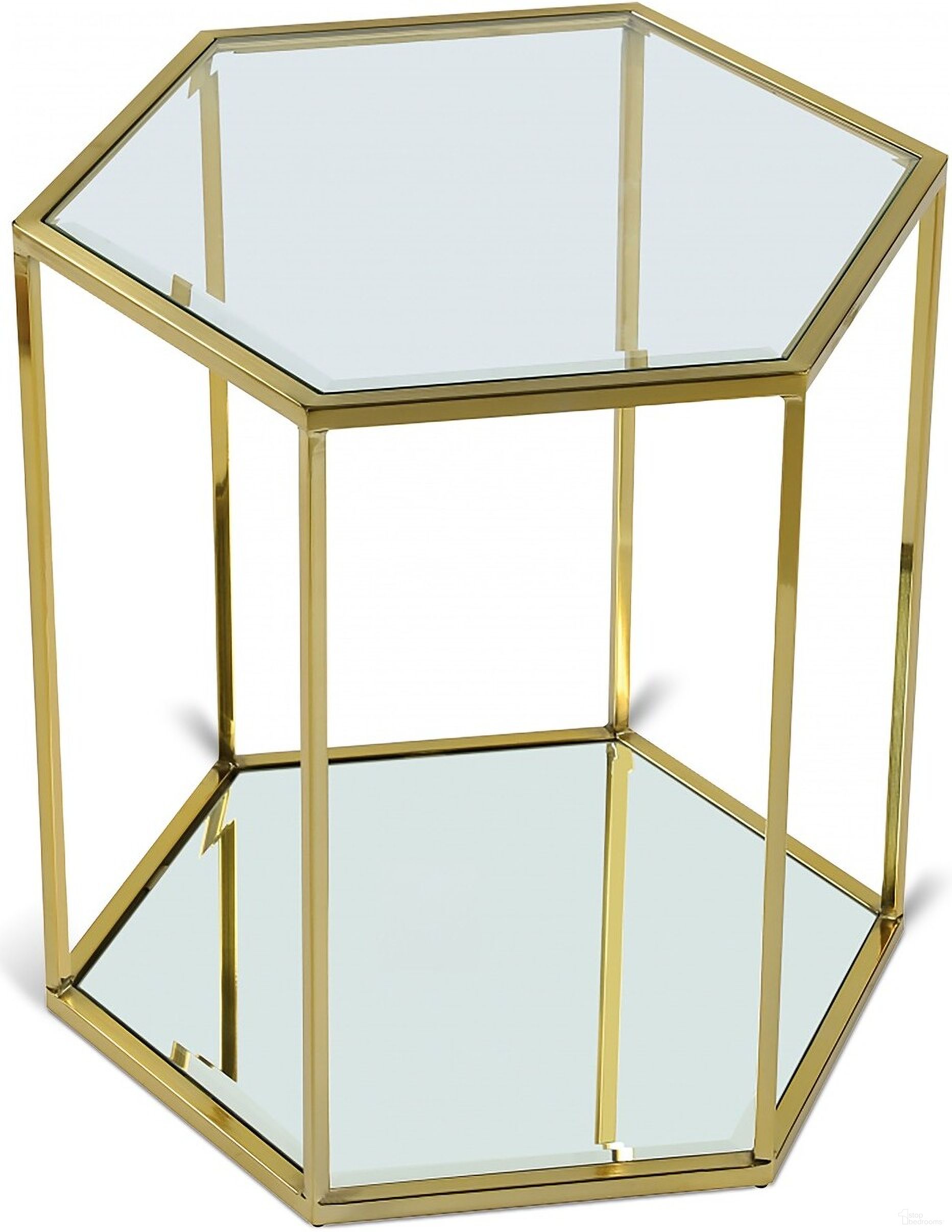 The appearance of Sei End Table In Brushed Gold designed by Meridian in the modern / contemporary interior design. This brushed gold piece of furniture  was selected by 1StopBedrooms from Sei Collection to add a touch of cosiness and style into your home. Sku: 205-ET. Material: Stainless Steel.