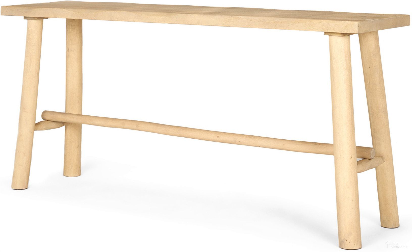 The appearance of Sekou Wooden Craftsman Console Table In Light Brown designed by Mercana in the rustic / southwestern interior design. This light brown piece of furniture  was selected by 1StopBedrooms from Sekou Collection to add a touch of cosiness and style into your home. Sku: 70783. Material: Wood.