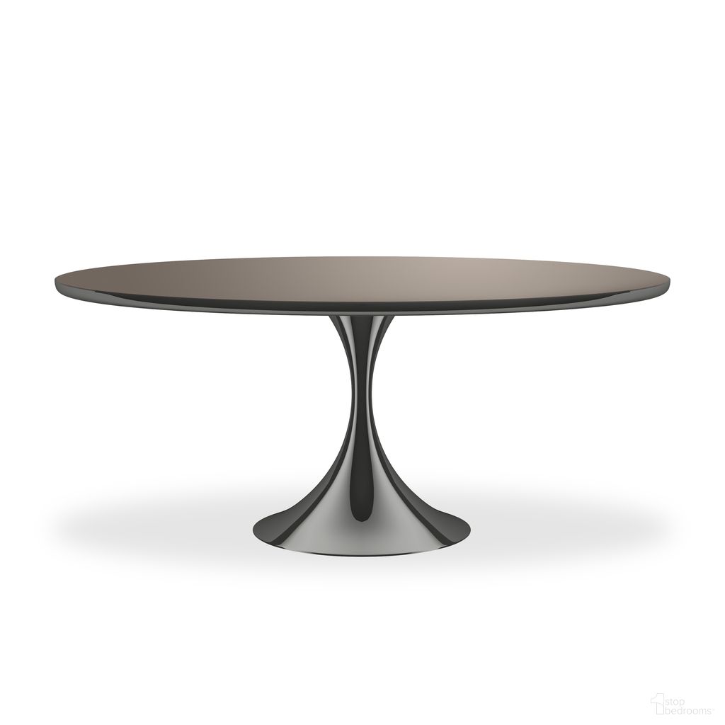 The appearance of Semper 72 Inch Oval Dining Table In Bronze designed by Caracole in the modern / contemporary interior design. This bronze piece of furniture  was selected by 1StopBedrooms from Semper Collection to add a touch of cosiness and style into your home. Sku: CLA-424-207B-B;CLA-424-207B-T. Table Base Style: Pedestal. Table Top Shape: Oval. Material: Metal. Size: 44" x 72".